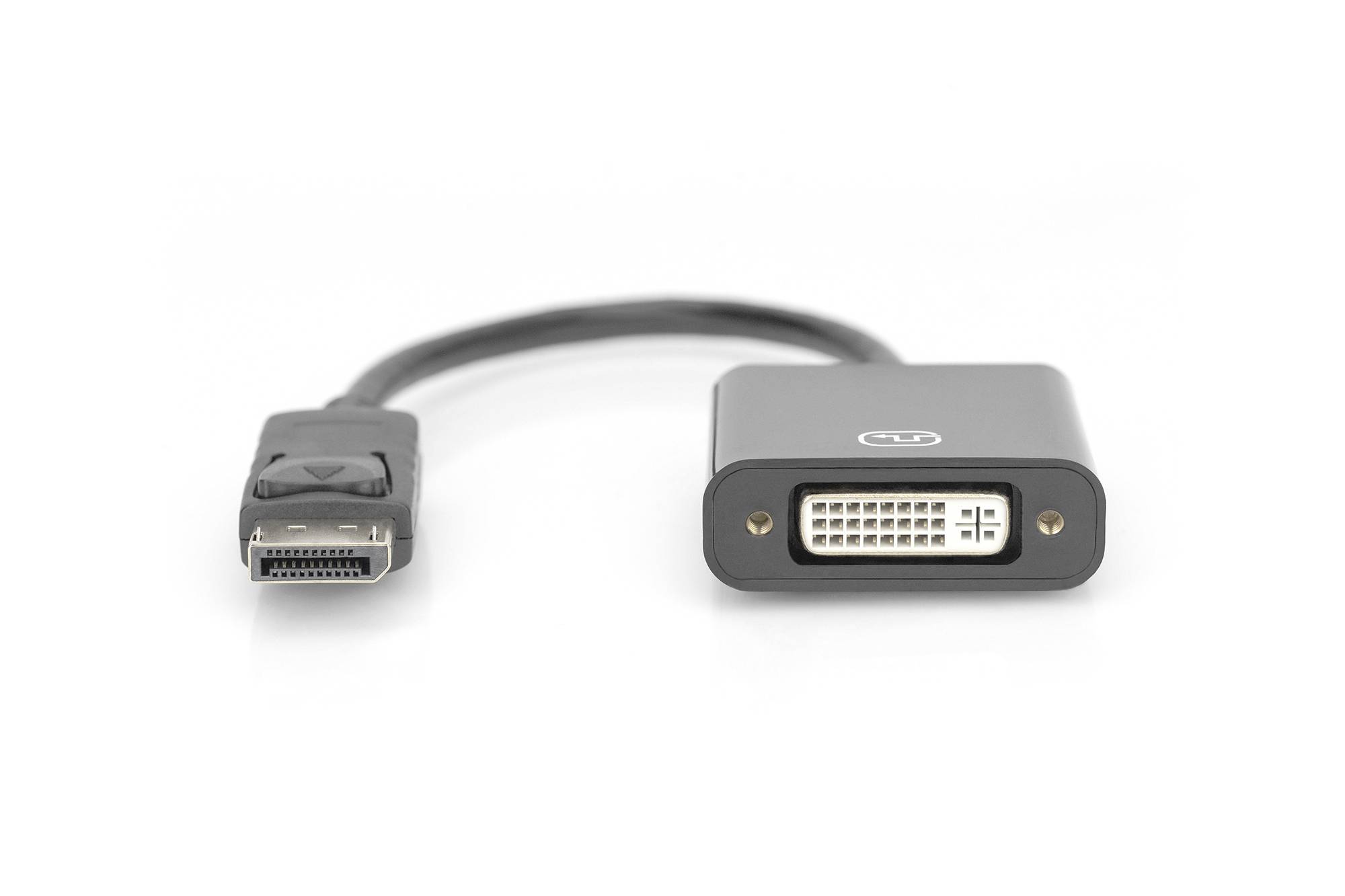 Digitus DisplayPort / DVI Anschlusskabel DisplayPort Stecker, DVI-I 24+5pol. Buchse 0.15 m Schwarz DB-340414-001-S doppelt geschirmt, Geschirmt