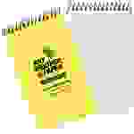 Modestone Notizblock 76x130 gelb 50 Bl A14 beidseitig benutzbar Gelb, Weiß 76 x 130 mm kariert Anza