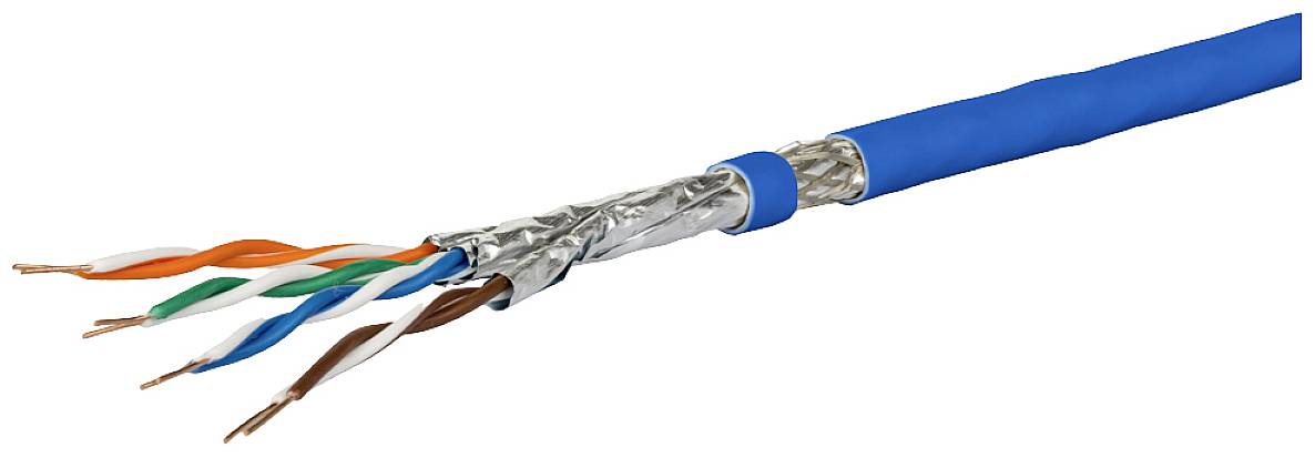 Metz Connect 1308427B34145 Netzwerkkabel CAT 7a S/FTP Blau 100 m