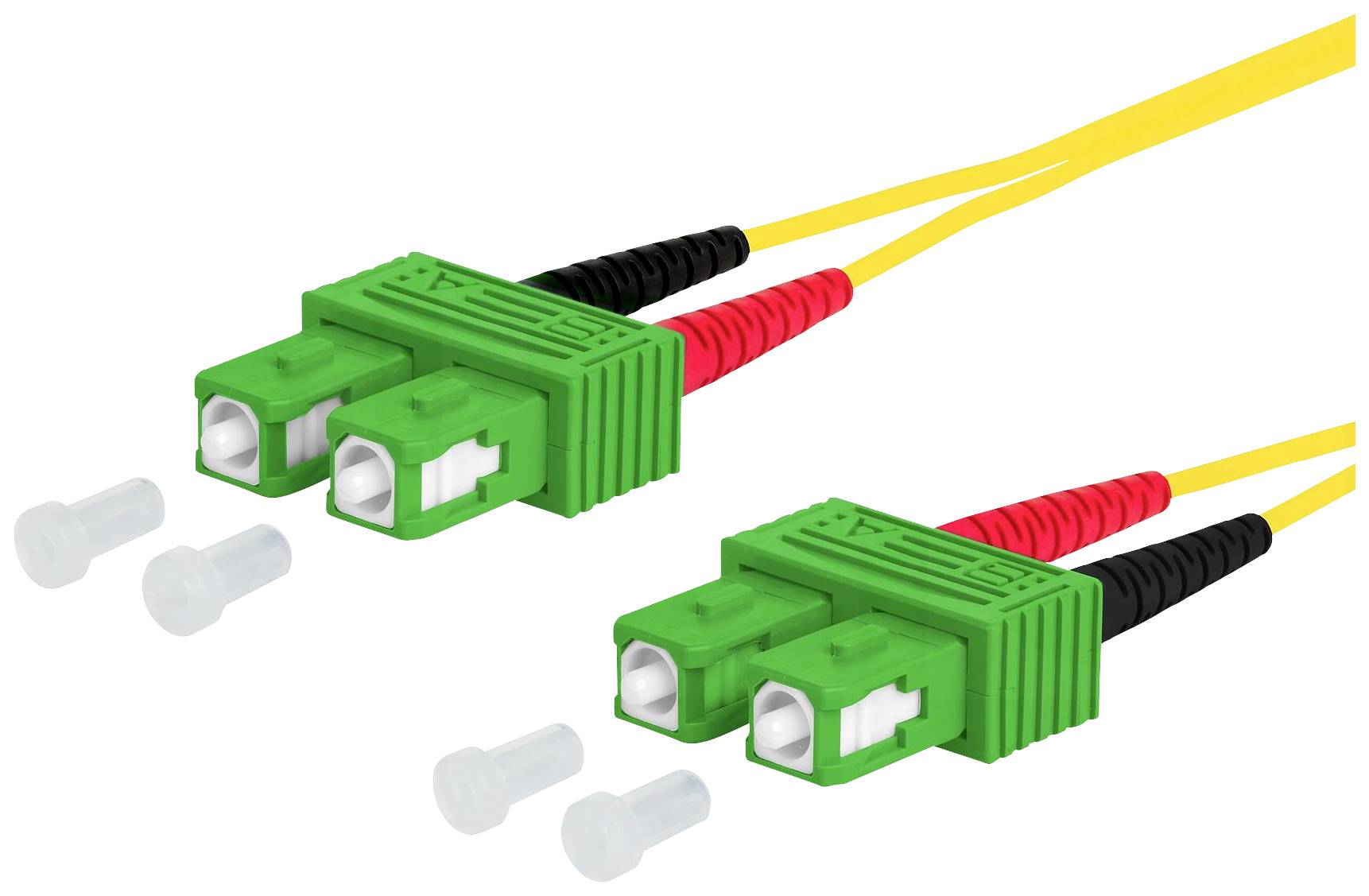 Metz Connect 151P1EAEA05E Glasfaser LWL Anschlusskabel 0.50m Gelb [1x SC APC-Stecker - 1x SC APC-Stecker] 9/125 µ Singlemode OS2