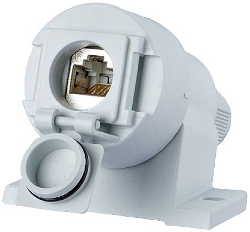 Metz Connect Netzwerkdose Aufputz CAT 6a 1 Port Lichtgrau