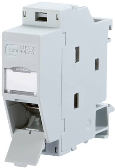 Metz Connect 1309A07003-E Netzwerkdose Hutschiene Lichtgrau