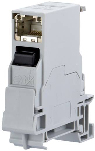 Metz Connect 1401806113KE Netzwerkdose Hutschiene CAT 6 Lichtgrau