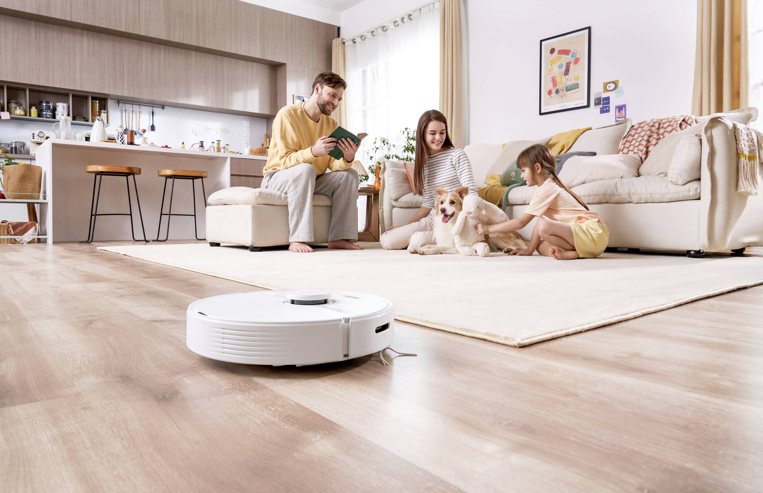 Roborock Q7 Saug-und Wischroboter Weiß kompatibel mit Amazon Alexa, kompatibel mit Google Home, Spr