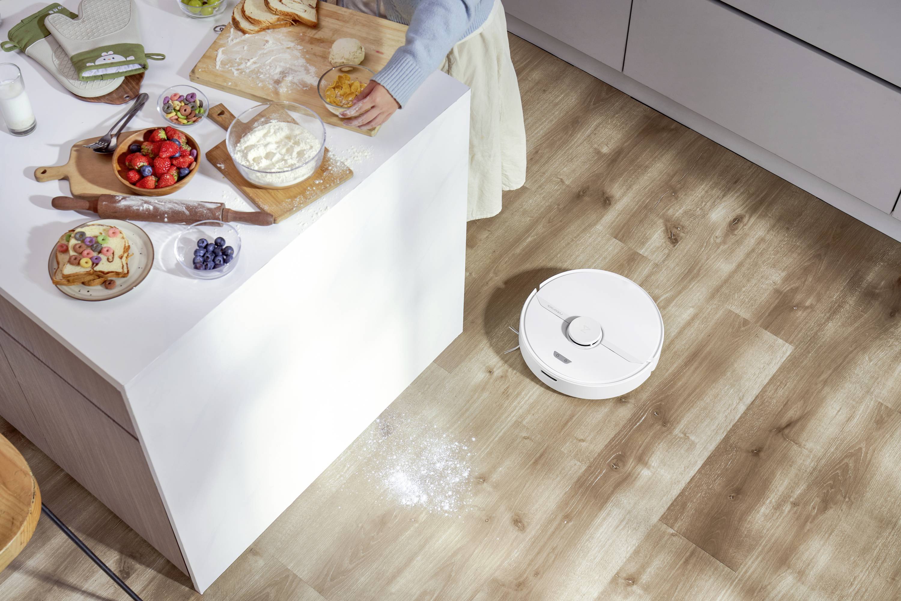 Roborock Q7 Saug-und Wischroboter Weiß kompatibel mit Amazon Alexa, kompatibel mit Google Home, Spr