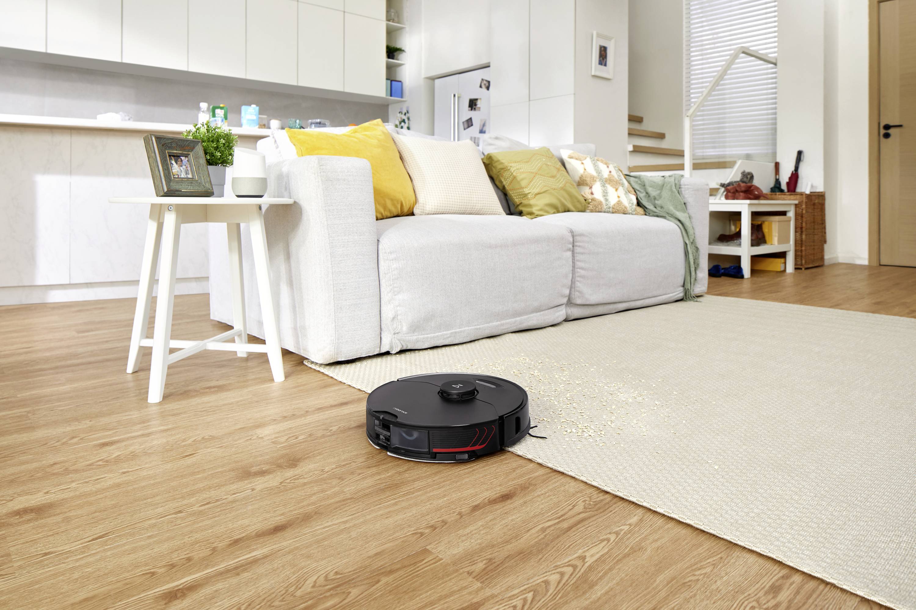 Roborock S7 MaxV Saug-und Wischroboter Schwarz kompatibel mit Amazon Alexa, kompatibel mit Google Home, App gesteuert, Sprachgesteuert