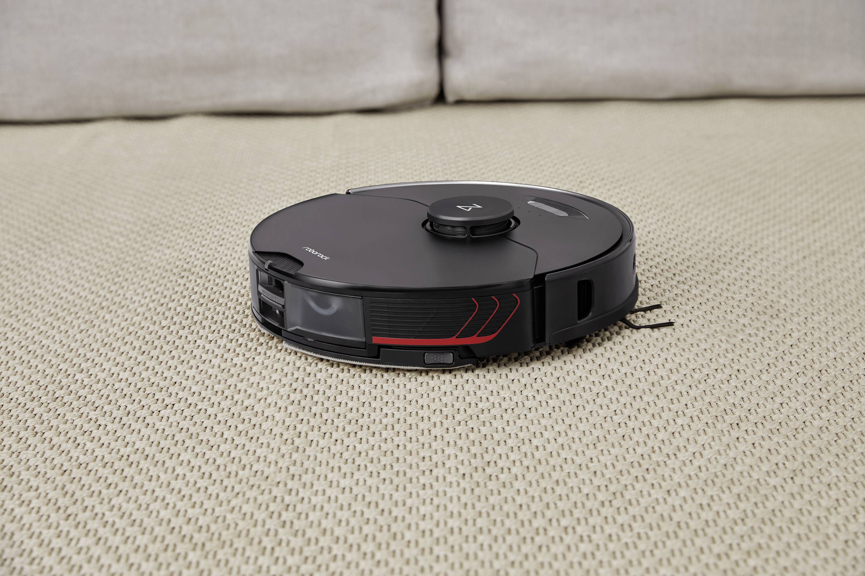 Roborock S7 MaxV Saug-und Wischroboter Schwarz kompatibel mit Amazon Alexa, kompatibel mit Google Home, App gesteuert, Sprachgesteuert