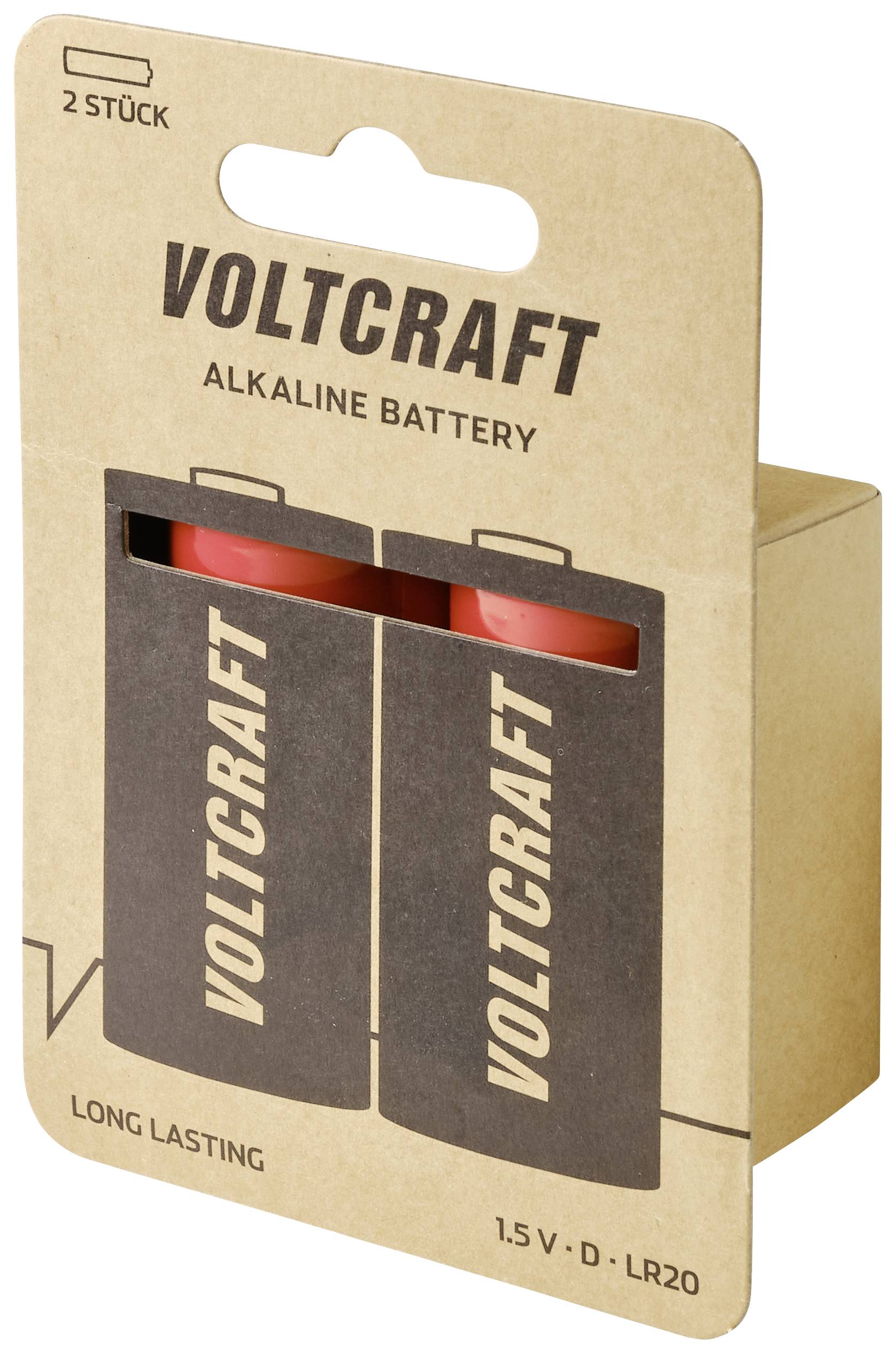 VOLTCRAFT LR20 Mono (D)-Batterie Alkali-Mangan 18000 mAh 1.5V 2St.