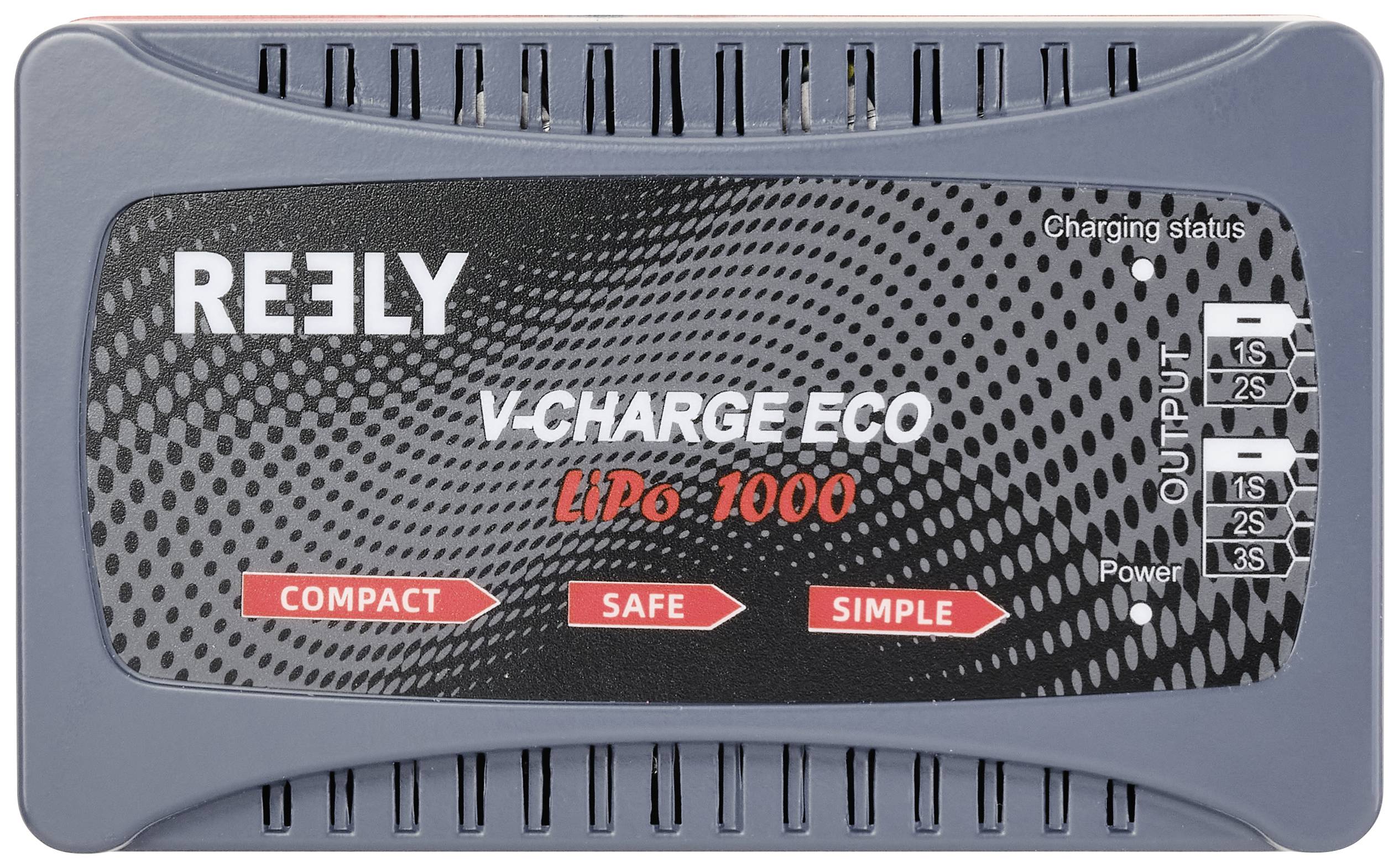 Reely V-CHARGE ECO LiPo 1000 Modellbau-Ladegerät 230V 1A LiPo
