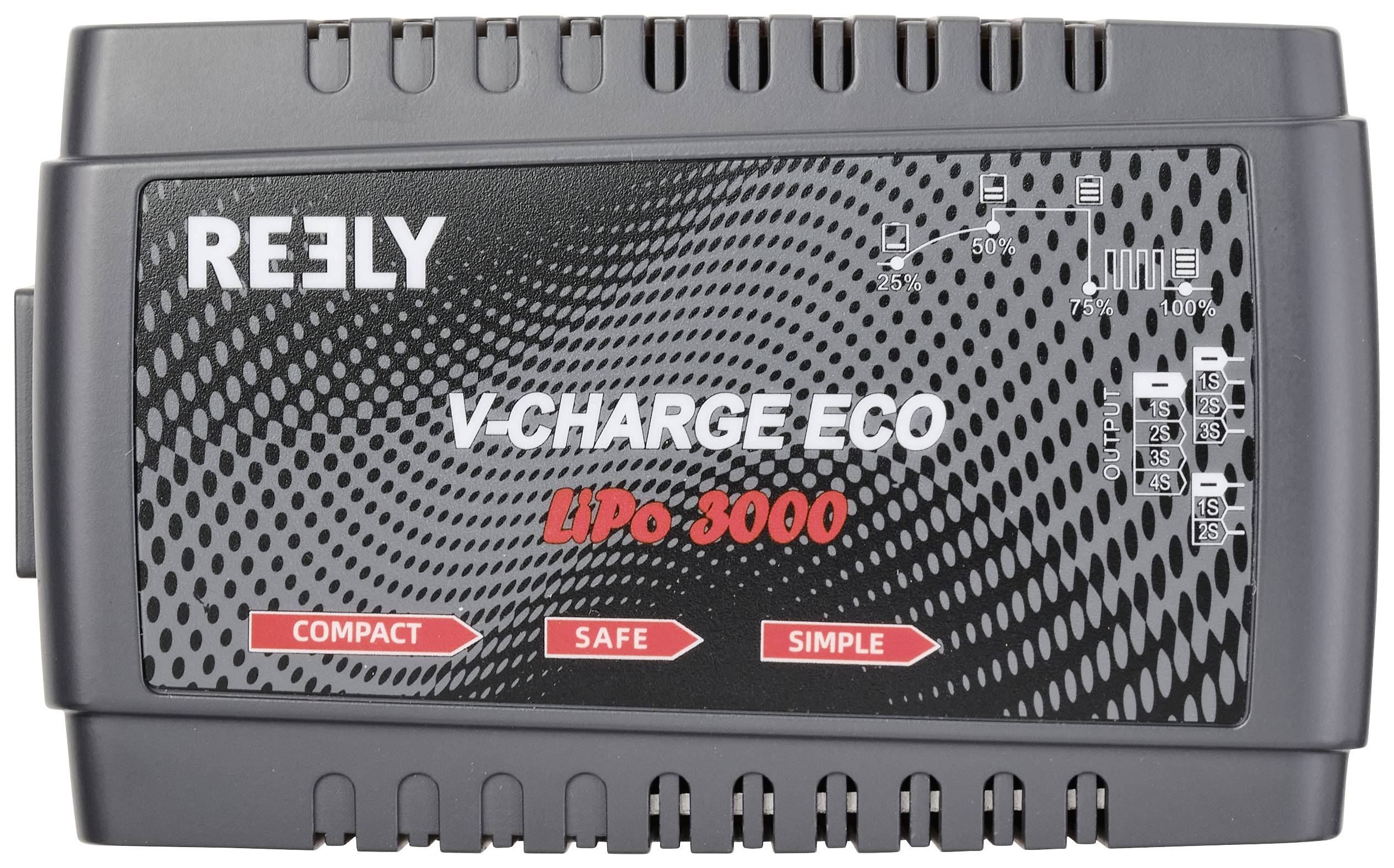 Reely V-CHARGE ECO LiPo 3000 Modellbau-Ladegerät 230V 3A LiPo