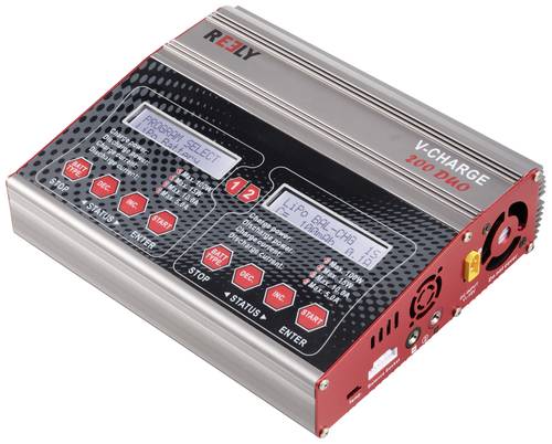 Reely V-Charge 200 Duo Modellbau-Multifunktionsladegerät 12 V, 230 V 10 A NiMH, LiPo, LiIon, LiHV