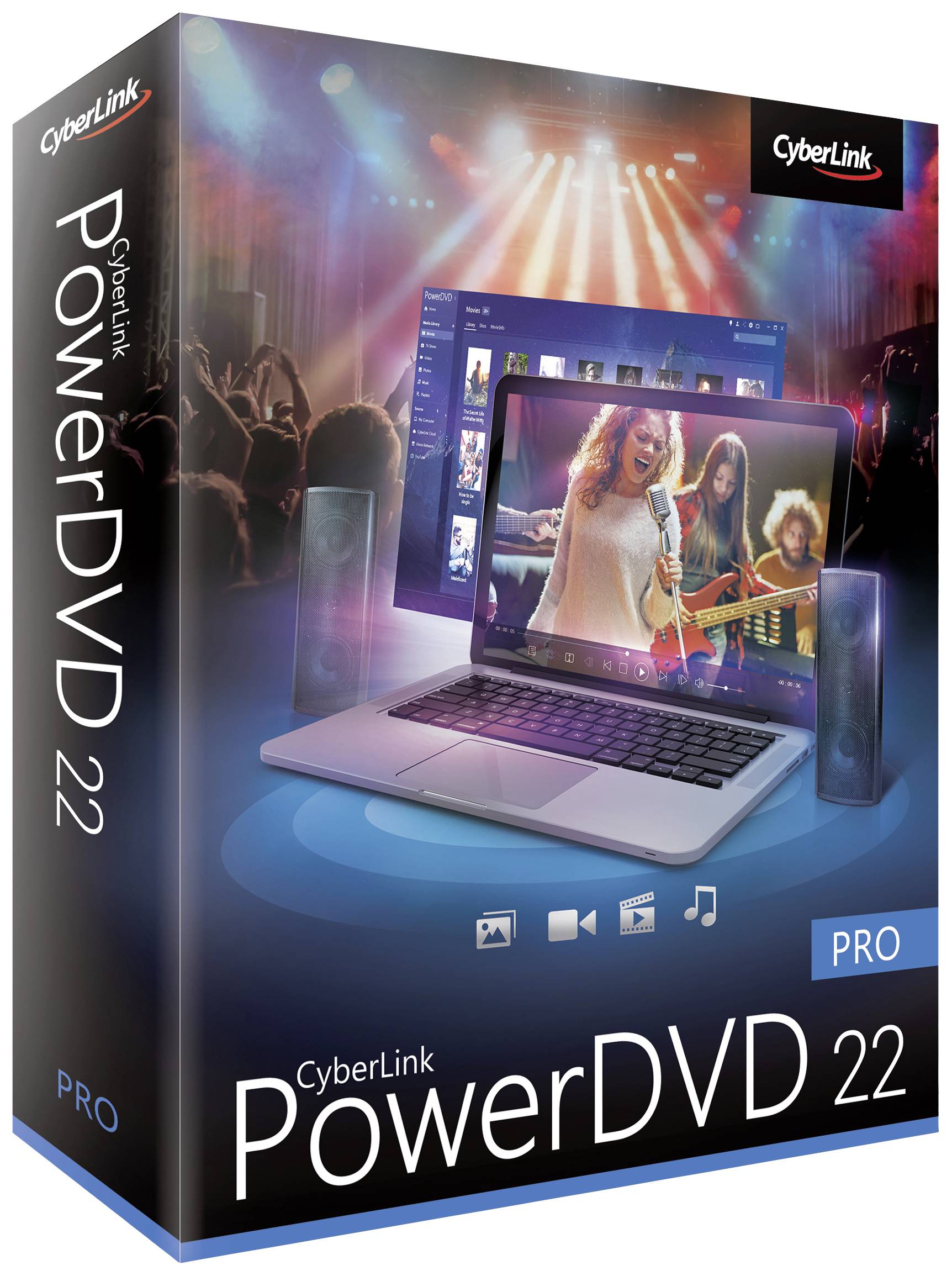 Cyberlink PowerDVD 22 Pro Vollversion, 1 Lizenz Windows Videobearbeitung