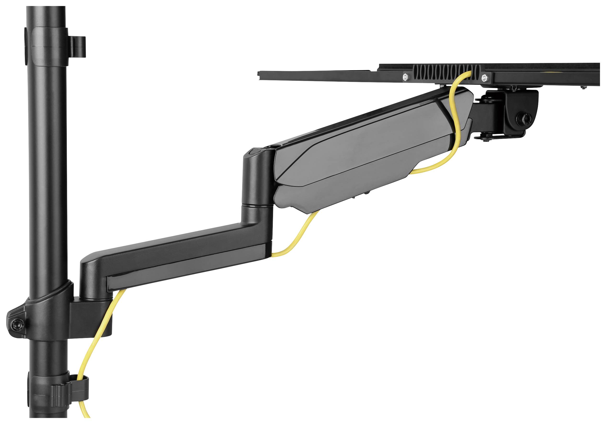 SpeaKa Professional SP-MM-710 1fach Monitor-Wandhalterung 33,0cm (13") - 68,6cm (27") Schwarz Höhenverstellbar, Drehbar