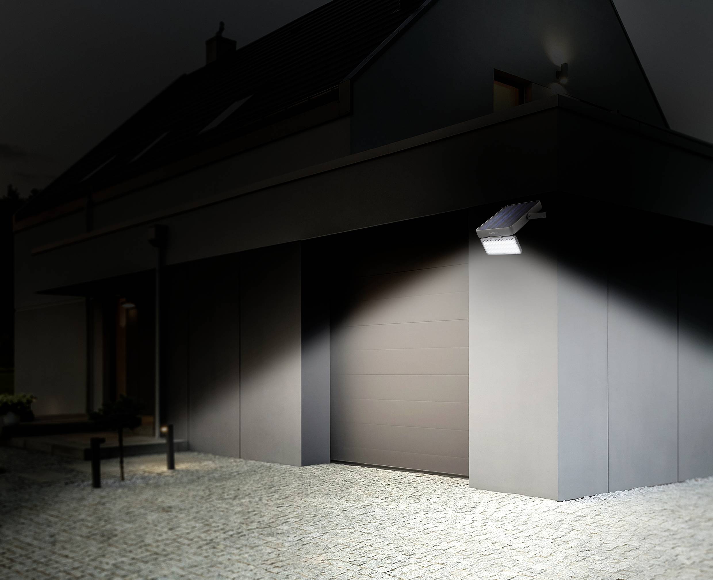 Sygonix SY-5275988 Solar-Außenwandleuchte SMD LED 30W Schwarz