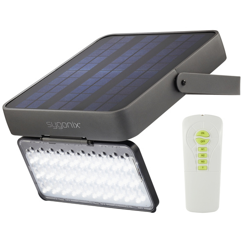 Sygonix Solar-Wandstrahler mit Bewegungsmelder SY-5176608 SMD LED 15W Kaltweiß Grau-Schwarz