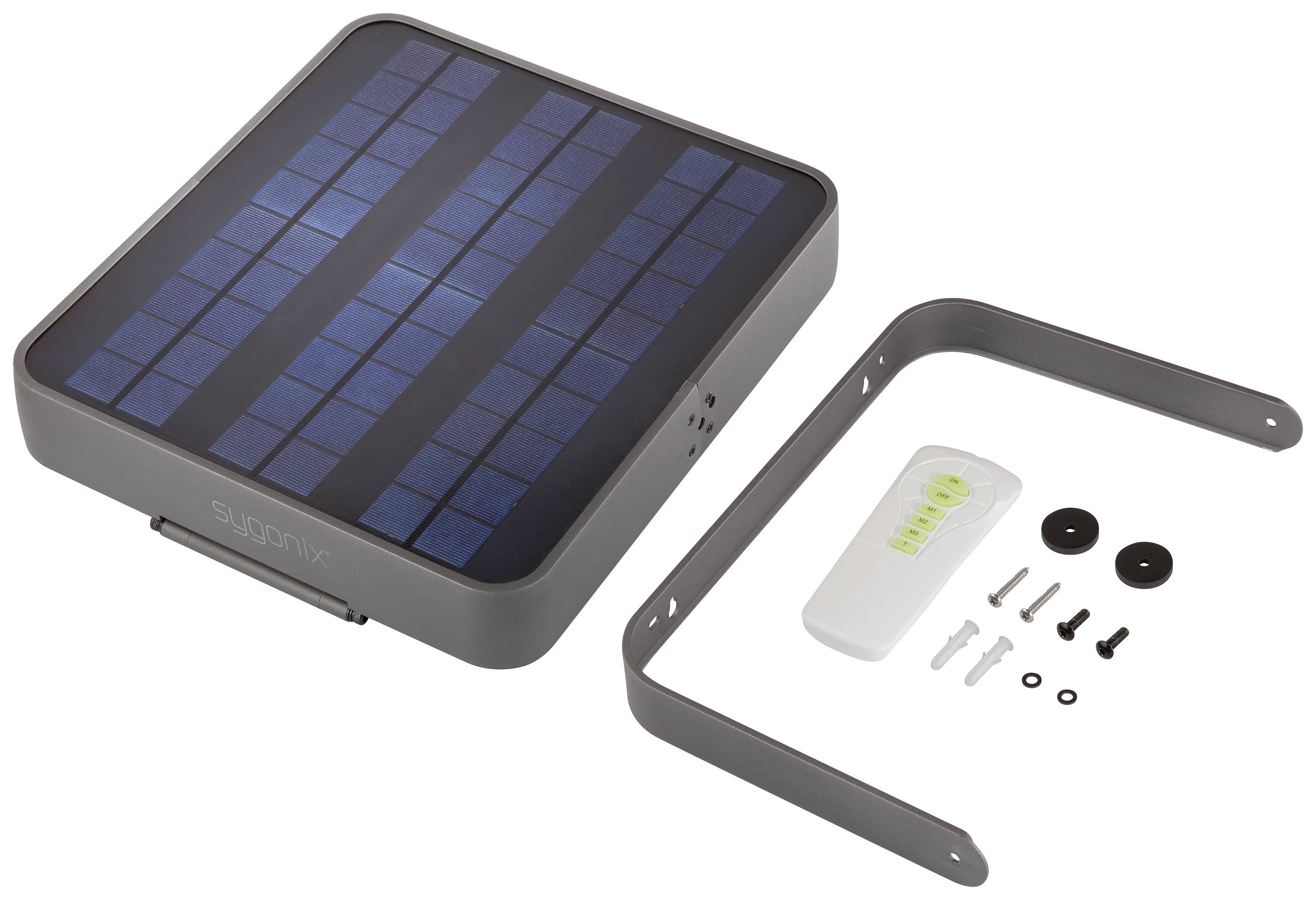 Sygonix SY-5275988 Solar-Außenwandleuchte SMD LED 30W Schwarz