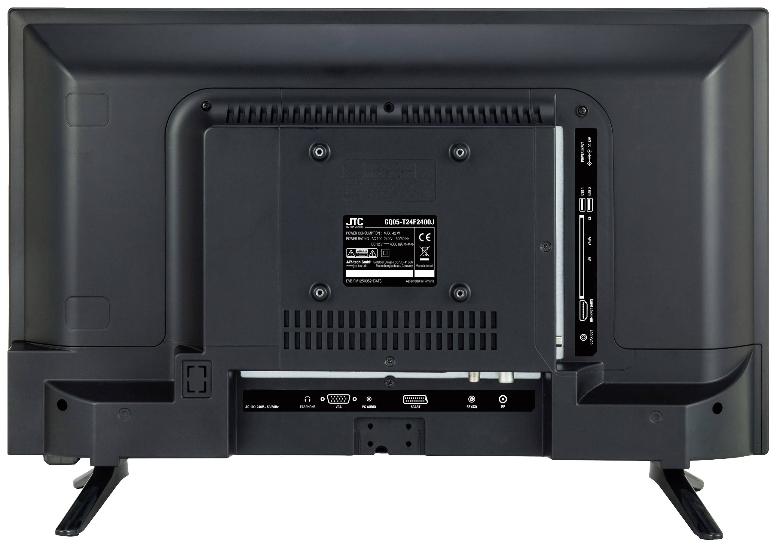 JTC T24F2400J LED-TV 62cm 24.5 Zoll EEK F (A - G) DVB-T2, DVB-C, DVB-S, Full HD, CI+ Schwarz