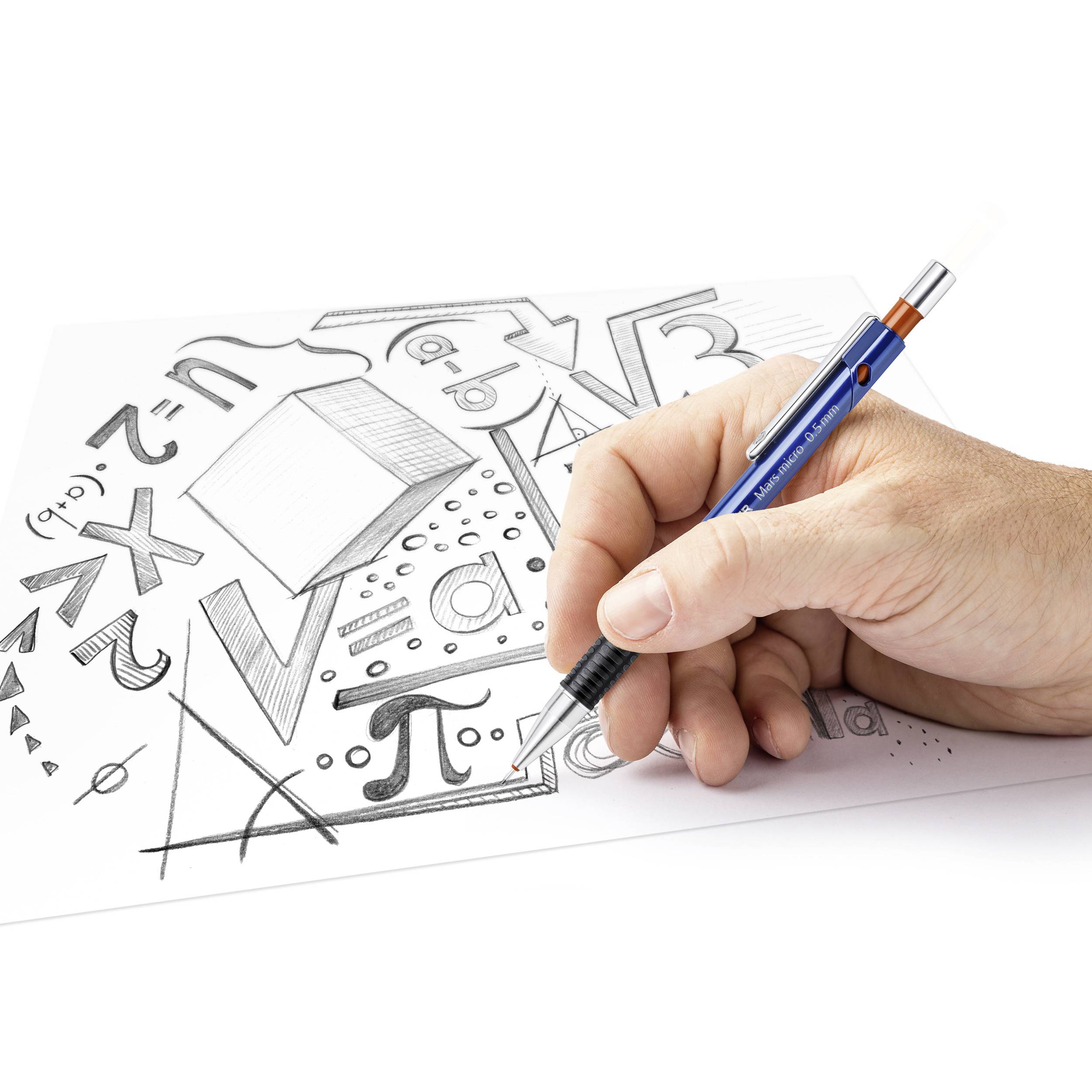 STAEDTLER Mars micro 775 - Druckbleistift - B - verstellbar - mit Radierer (Packung mit 3)