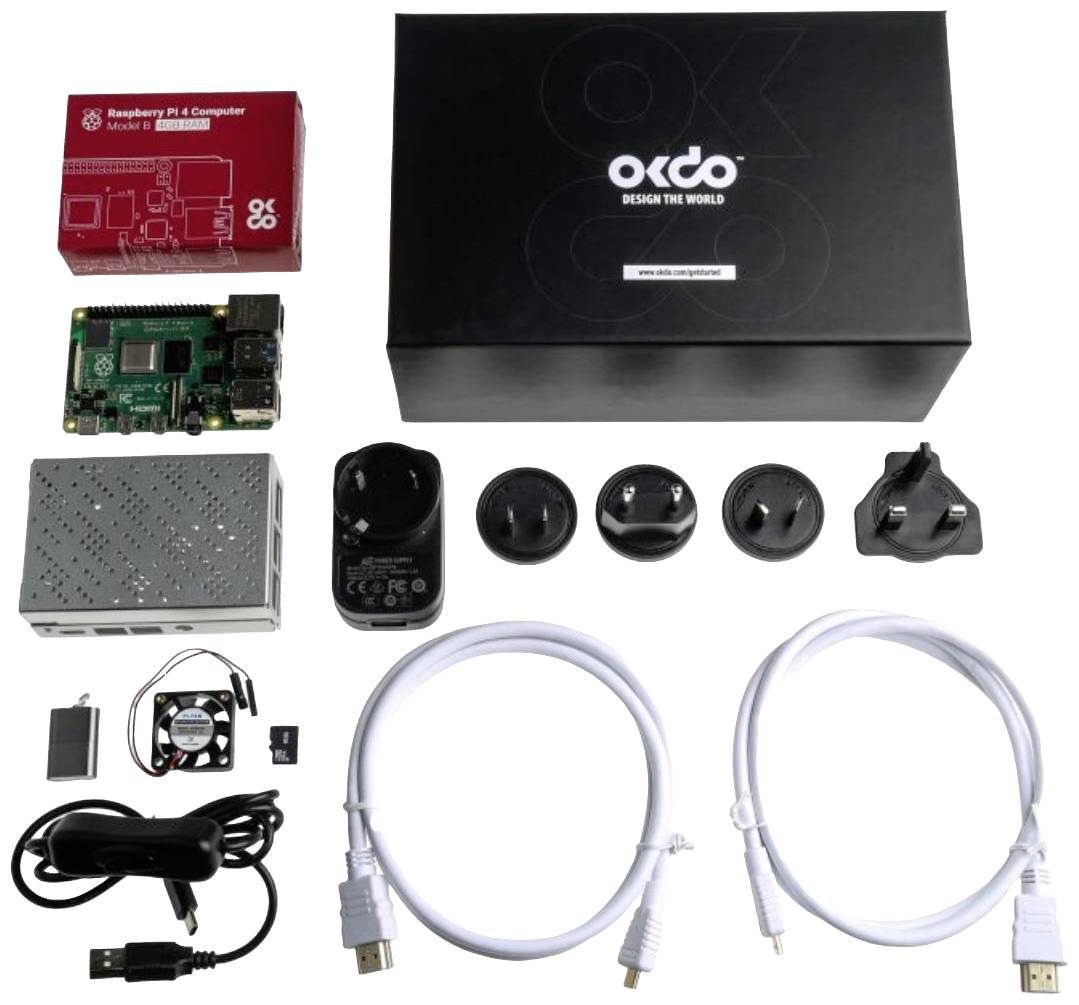 Raspberry Pi® Pi-4gb-StarterKit 4 B 4 GB 4 x 1.5 GHz inkl. Netzteil, inkl. Noobs OS