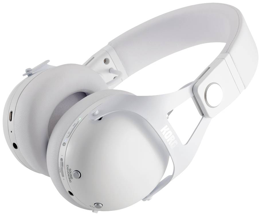 KORG NC-Q1 DJ Over Ear Kopfhörer Bluetooth® Stereo Weiß Noise Cancelling