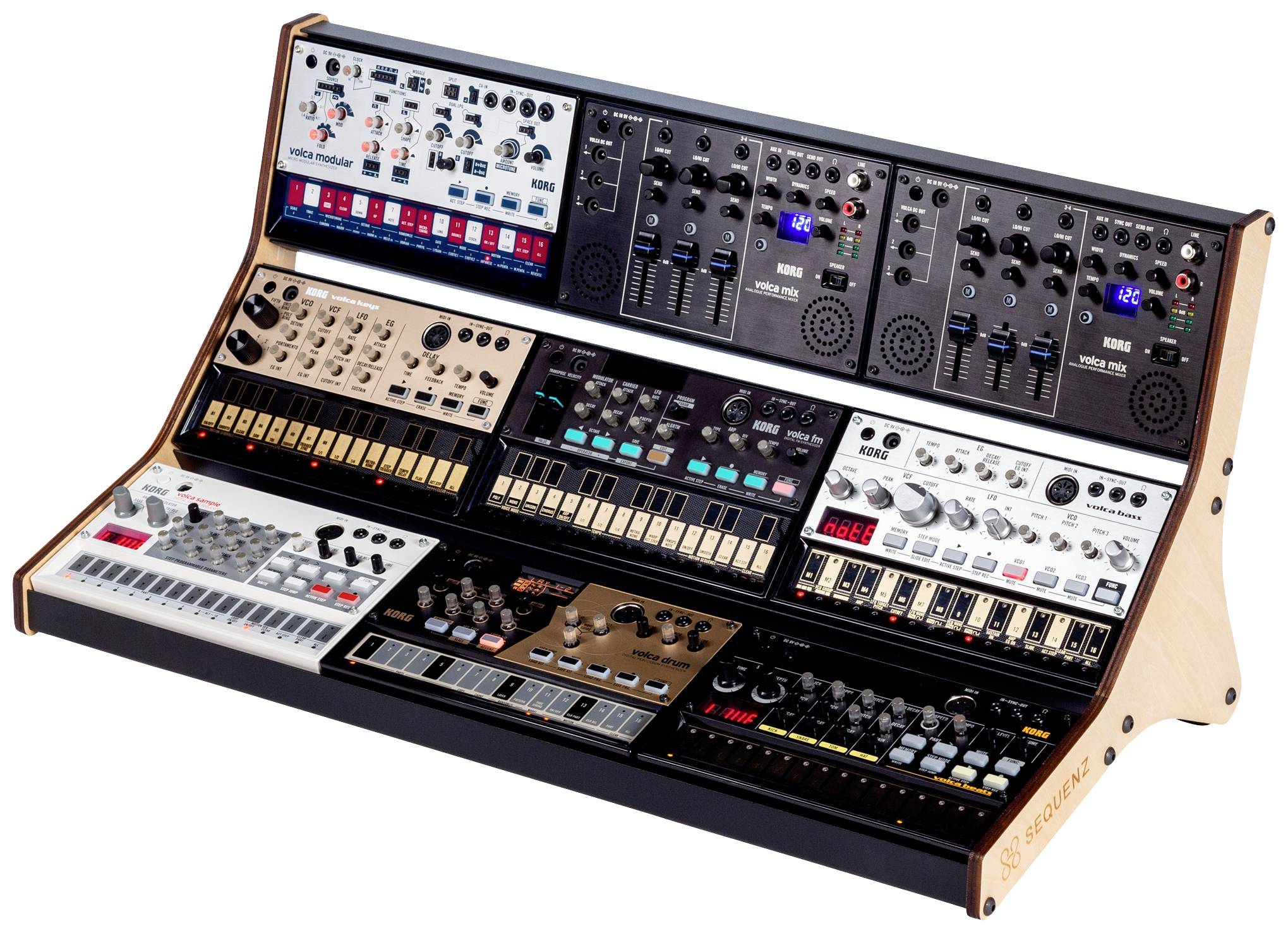 Sequenz Music Gear Volca Rack 3x3 Stehhilfe Schwarz