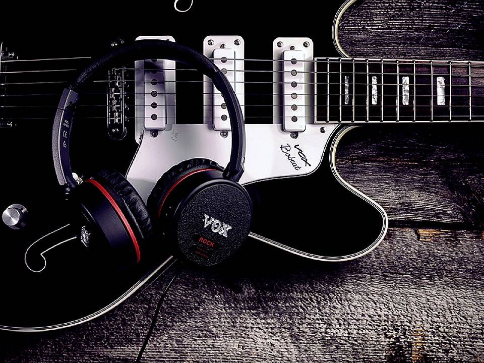VOX Amplification VGH-ROCK DJ Over Ear Kopfhörer kabelgebunden Stereo Schwarz
