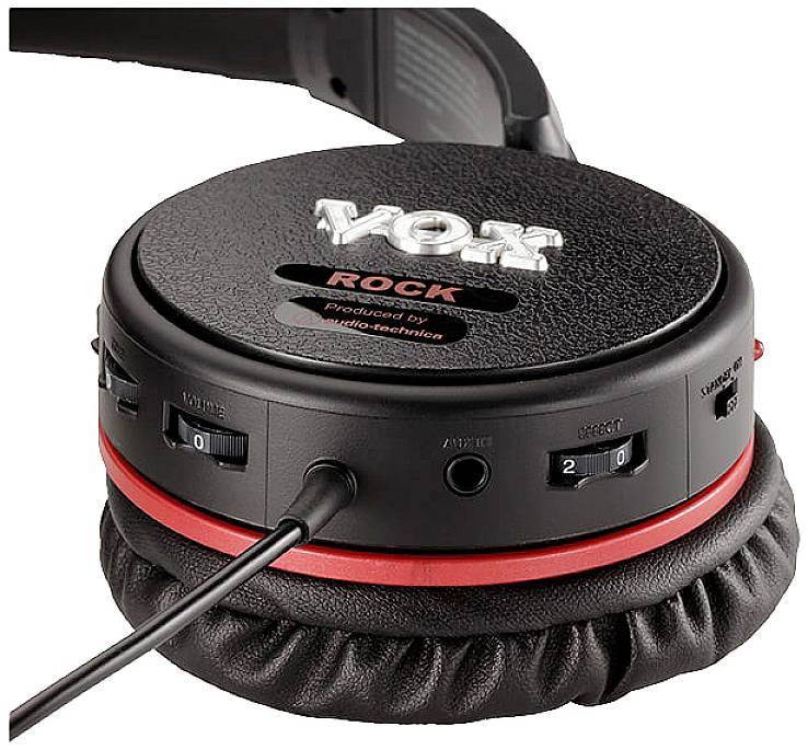 VOX Amplification VGH-ROCK DJ Over Ear Kopfhörer kabelgebunden Stereo Schwarz