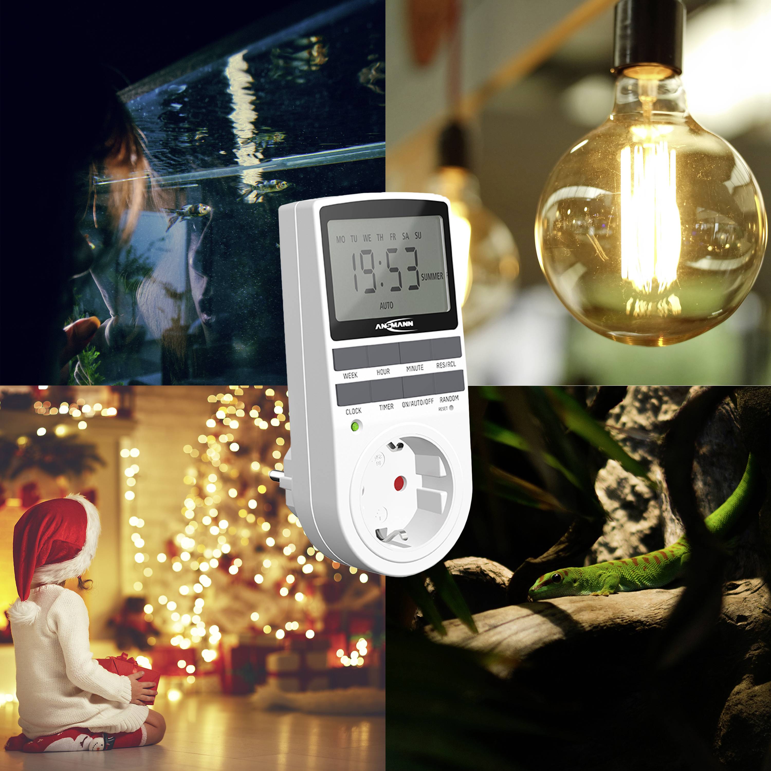 Ansmann 1260-0006-590-01 Zeitschaltuhr Programmierpaket digital Tagesprogramm, Wochenprogramm 3680