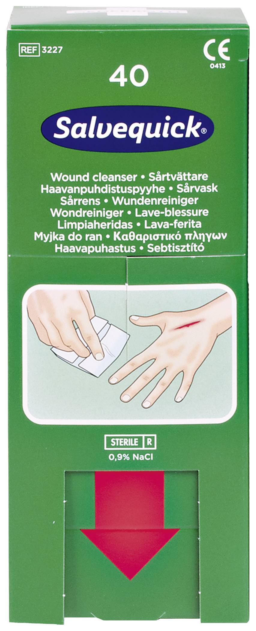 Salvequick Wundreinigungs- tücher Nachfüllkarton 40 Wundreinigungstücher 1009301 40St.