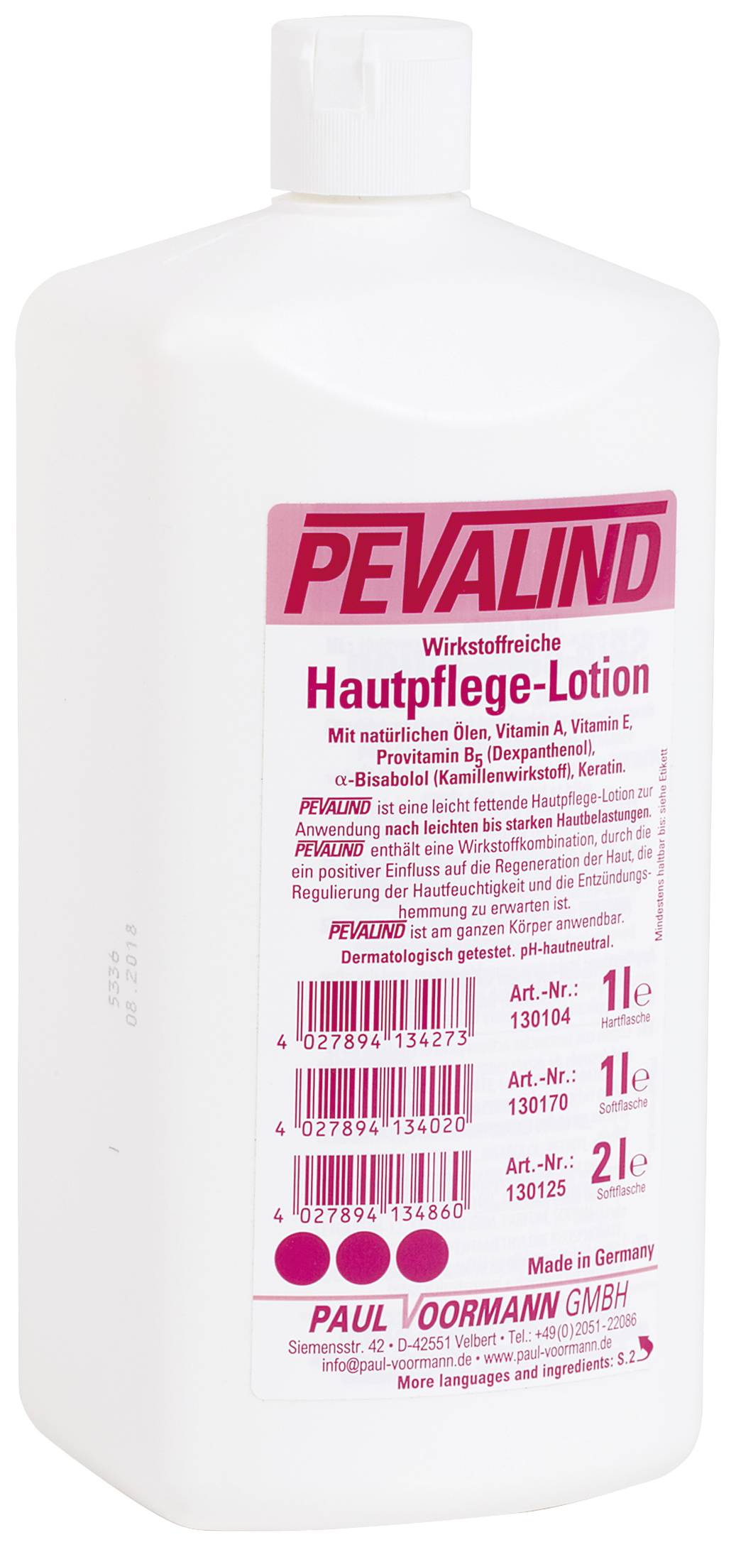 Paul Voormann Pevalind Hand Emulsion 1000ml Hautpflegecreme 1012155 1000ml