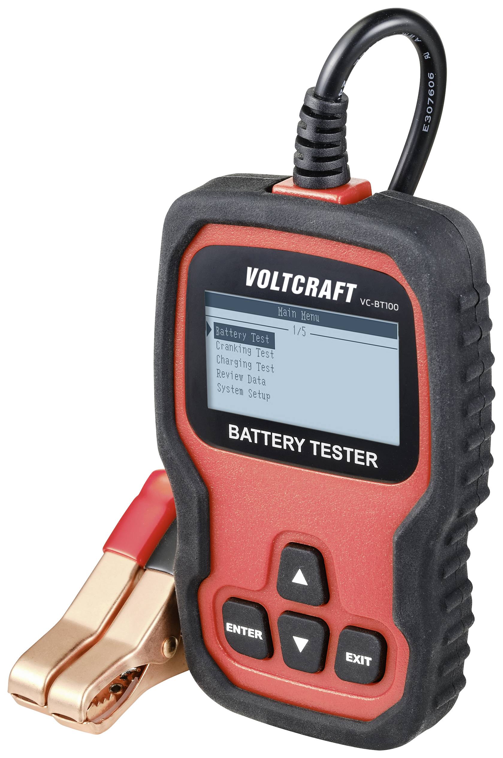 VOLTCRAFT VC-BT100 Kfz-Batterietester 12 V, 24V 79mm x 28mm x 128mm