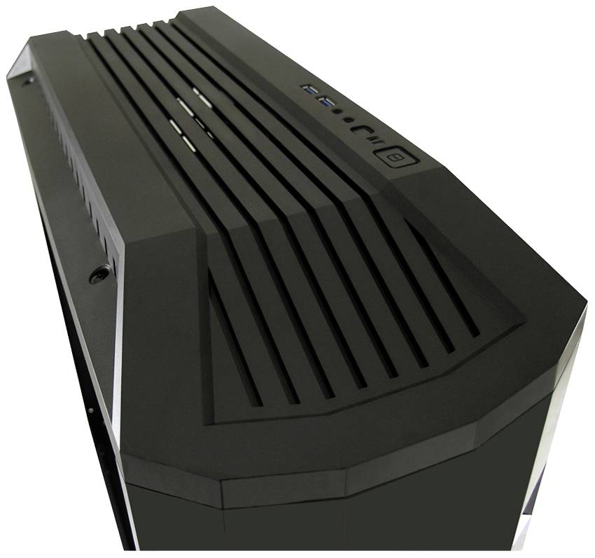 LC Power LC-998B-ON Midi-Tower Gaming-Gehäuse Schwarz 4 Vorinstallierte LED Lüfter, Für DIY Wasserkühlung geeignet, Seitenfenster, Staubfilter