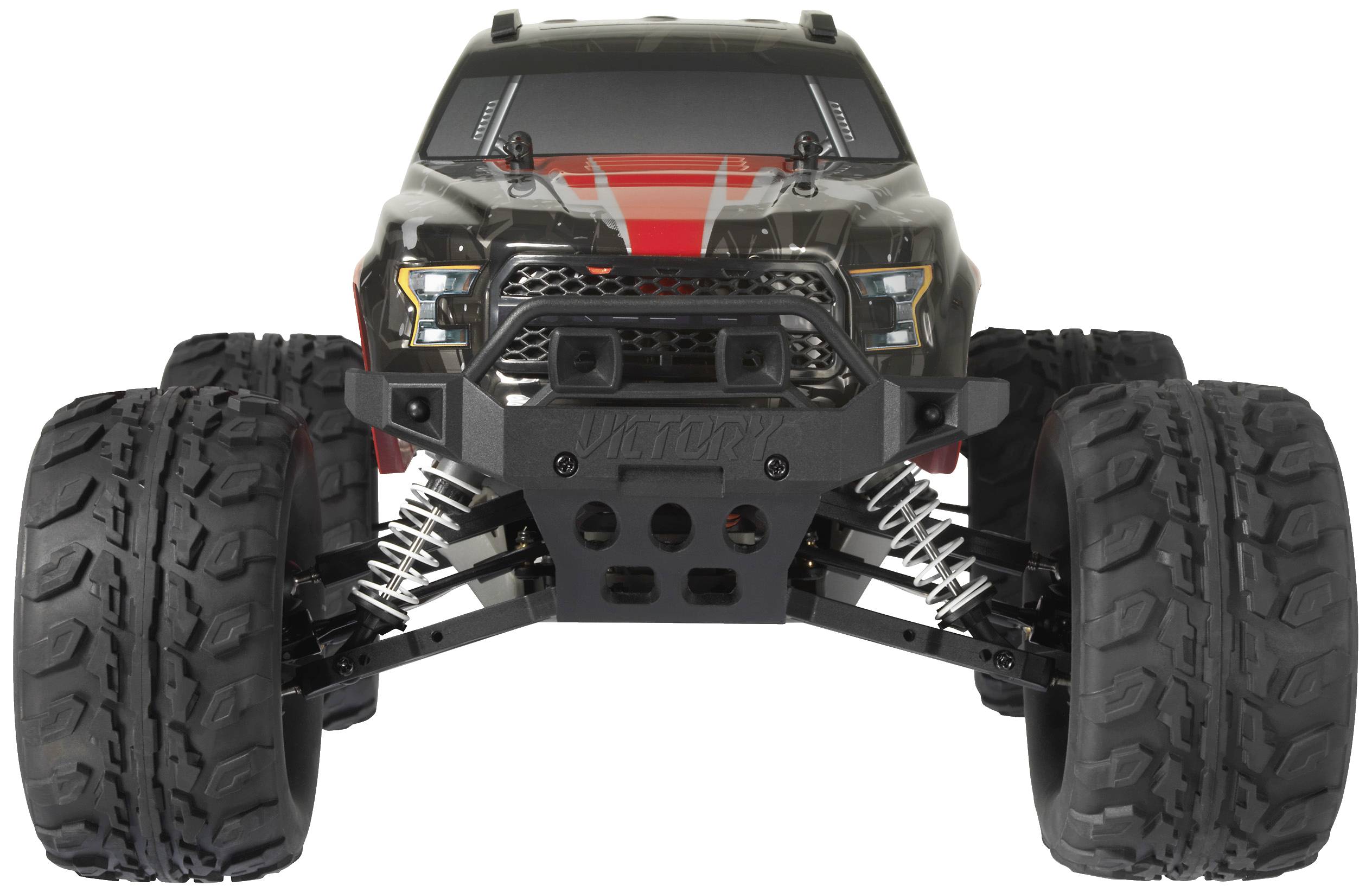 Reely New2 Super Combo Brushed 1:10 RC Modellauto Elektro Monstertruck Allradantrieb (4WD) 100% RtR 2,4 GHz inkl. Akku, Ladegerät und Senderbatterie