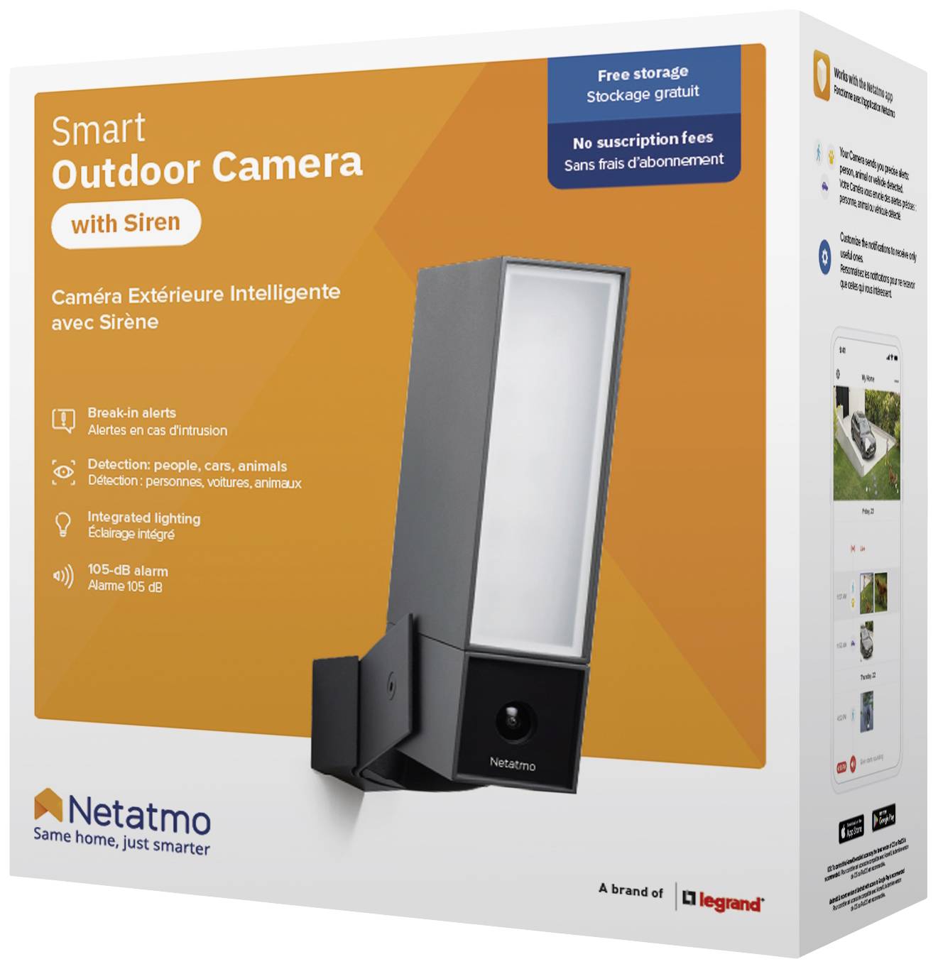 Netatmo NOC-S-DE WLAN IP Überwachungskamera 1920 x 1080 Pixel