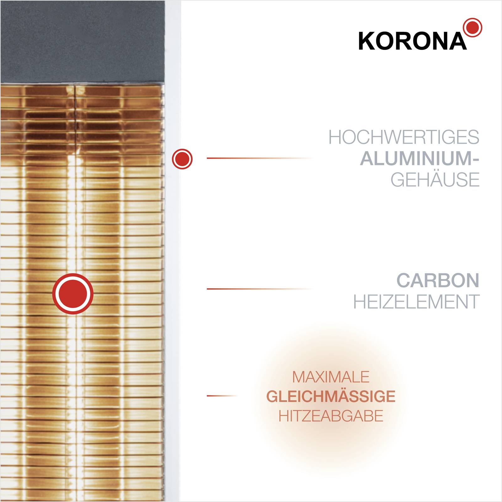 Korona 60000 Säulen-Heizlüfter n.rel Silber-Schwarz