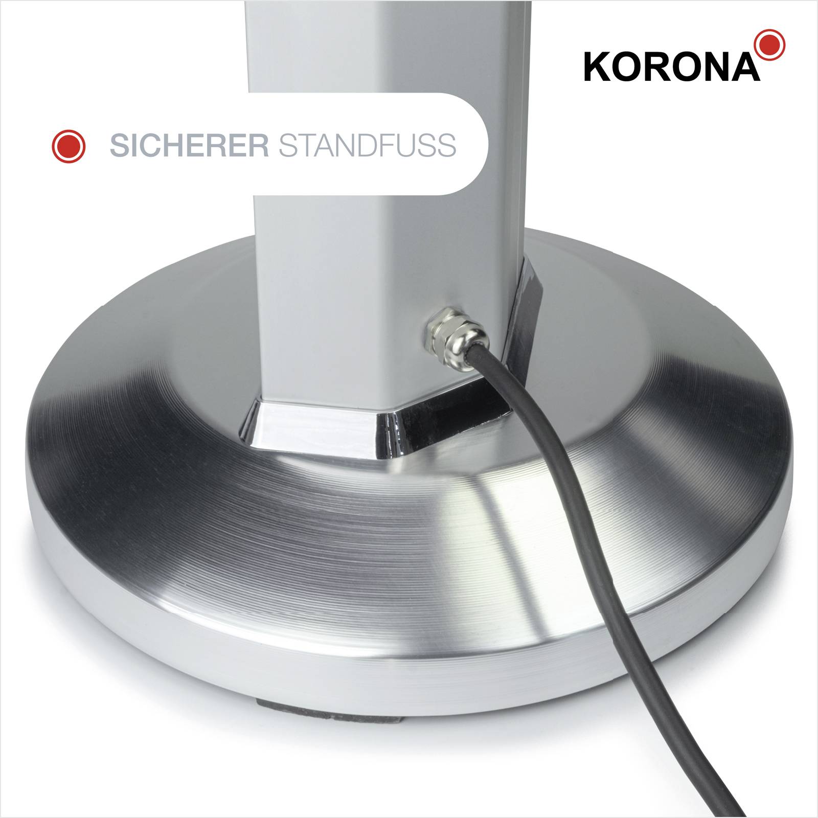 Korona 60000 Säulen-Heizlüfter n.rel Silber-Schwarz