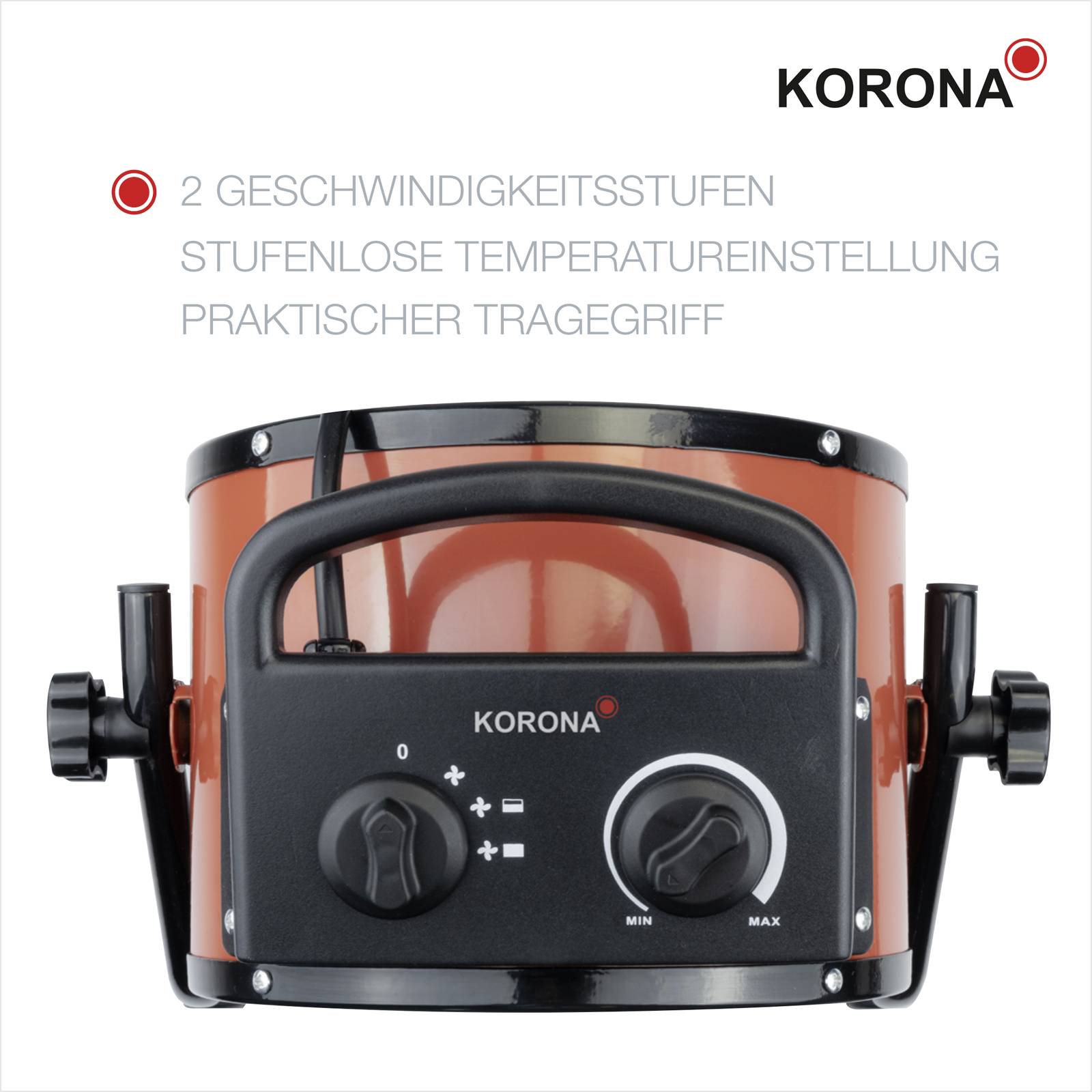 Korona 60002 Heizlüfter 60002 Rot/Schwarz