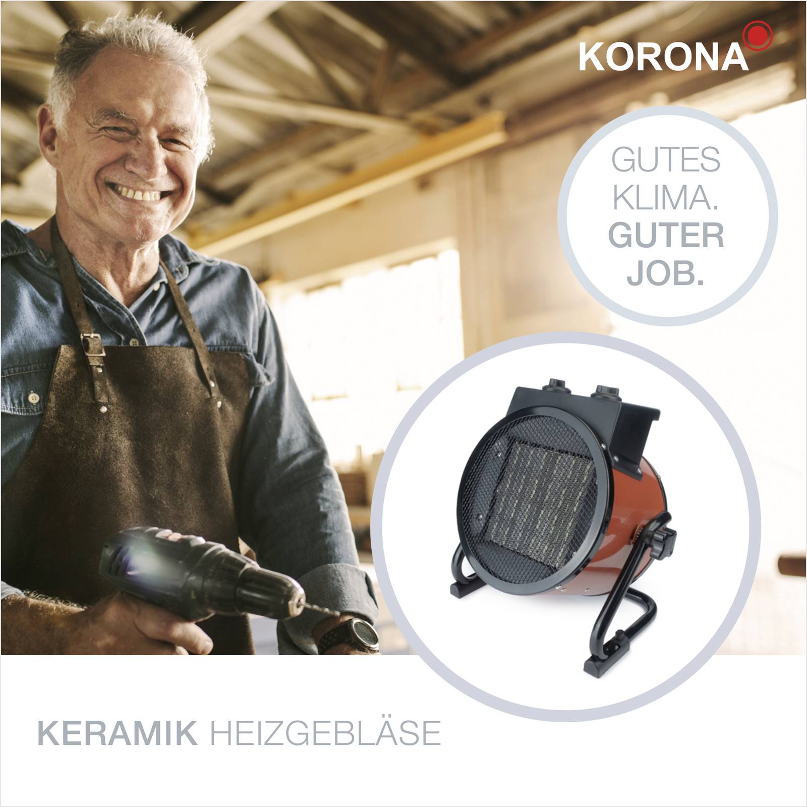 Korona 60002 Heizlüfter 60002 Rot/Schwarz