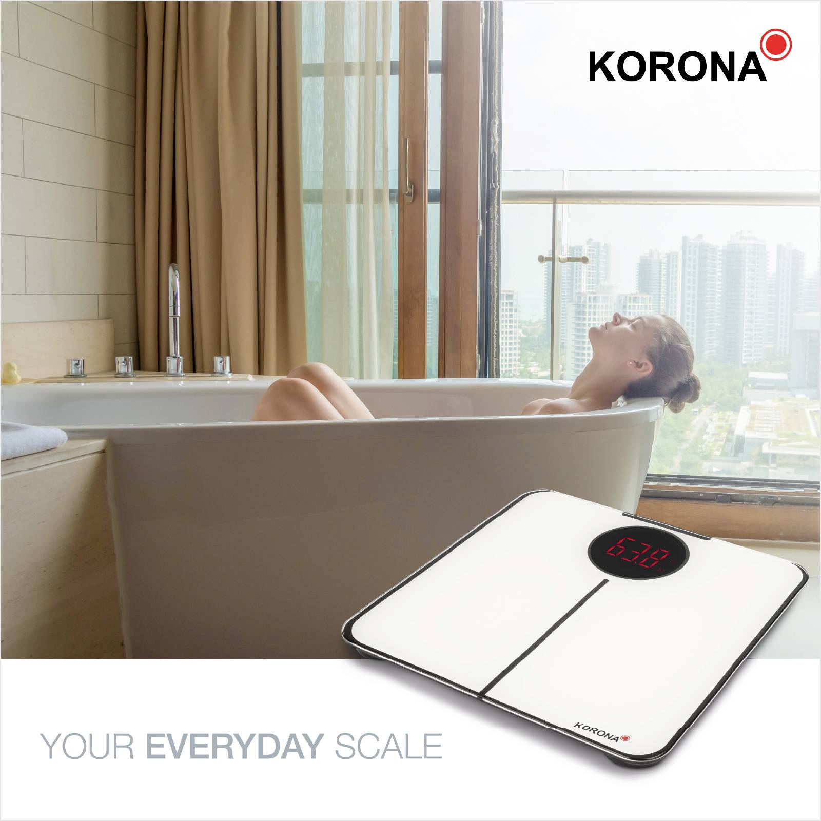 Korona SABRINA Personenwaage 75757 digital Wägebereich (max.)=180 kg Weiß