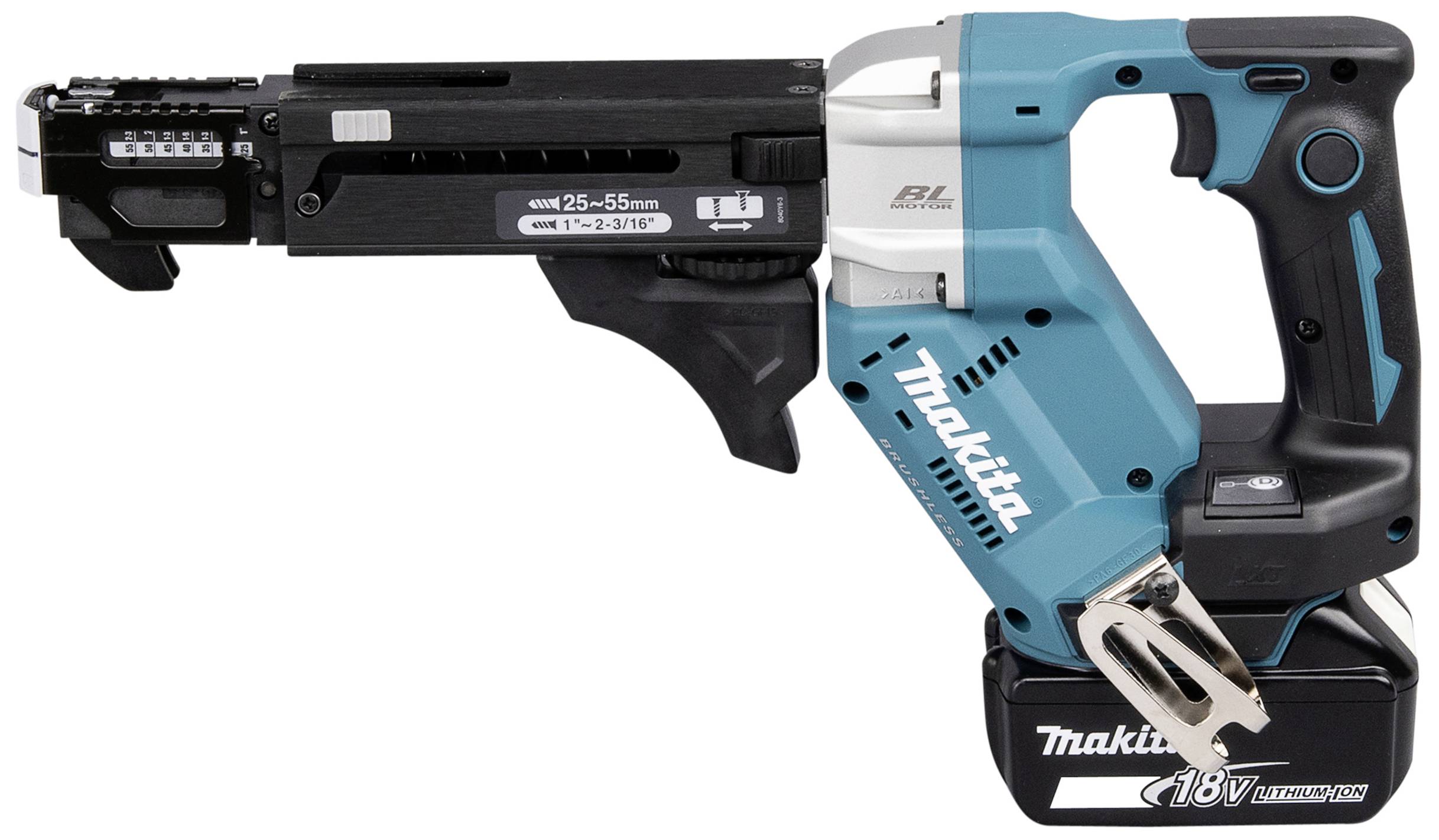 Makita DFR551RTJ Akku-Magazinschrauber 18 V 5.0 Ah Li-Ion inkl. Akku, inkl. 2. Akku, inkl. Ladegerät