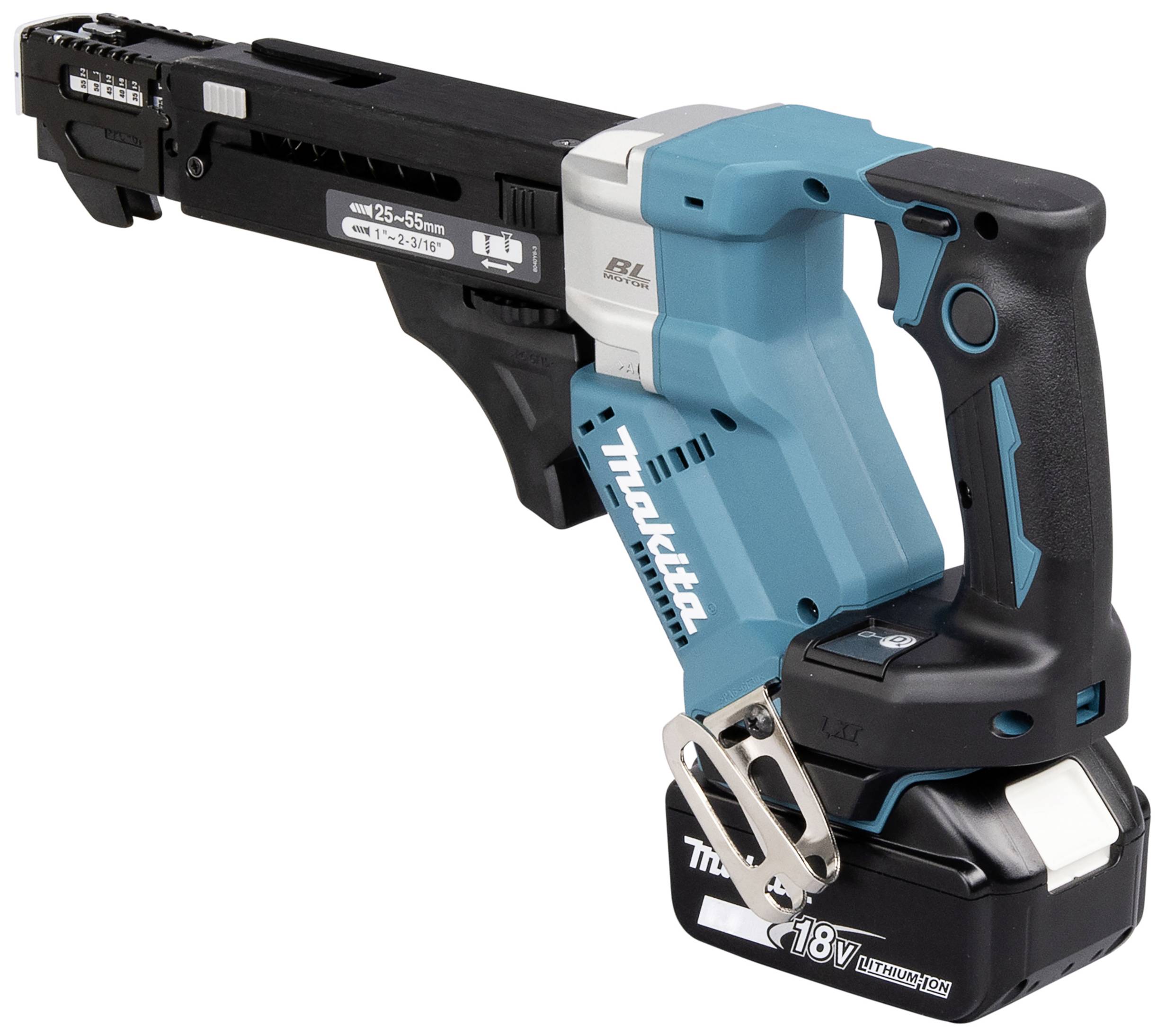 Makita DFR551RTJ Akku-Magazinschrauber 18 V 5.0 Ah Li-Ion inkl. Akku, inkl. 2. Akku, inkl. Ladegerät