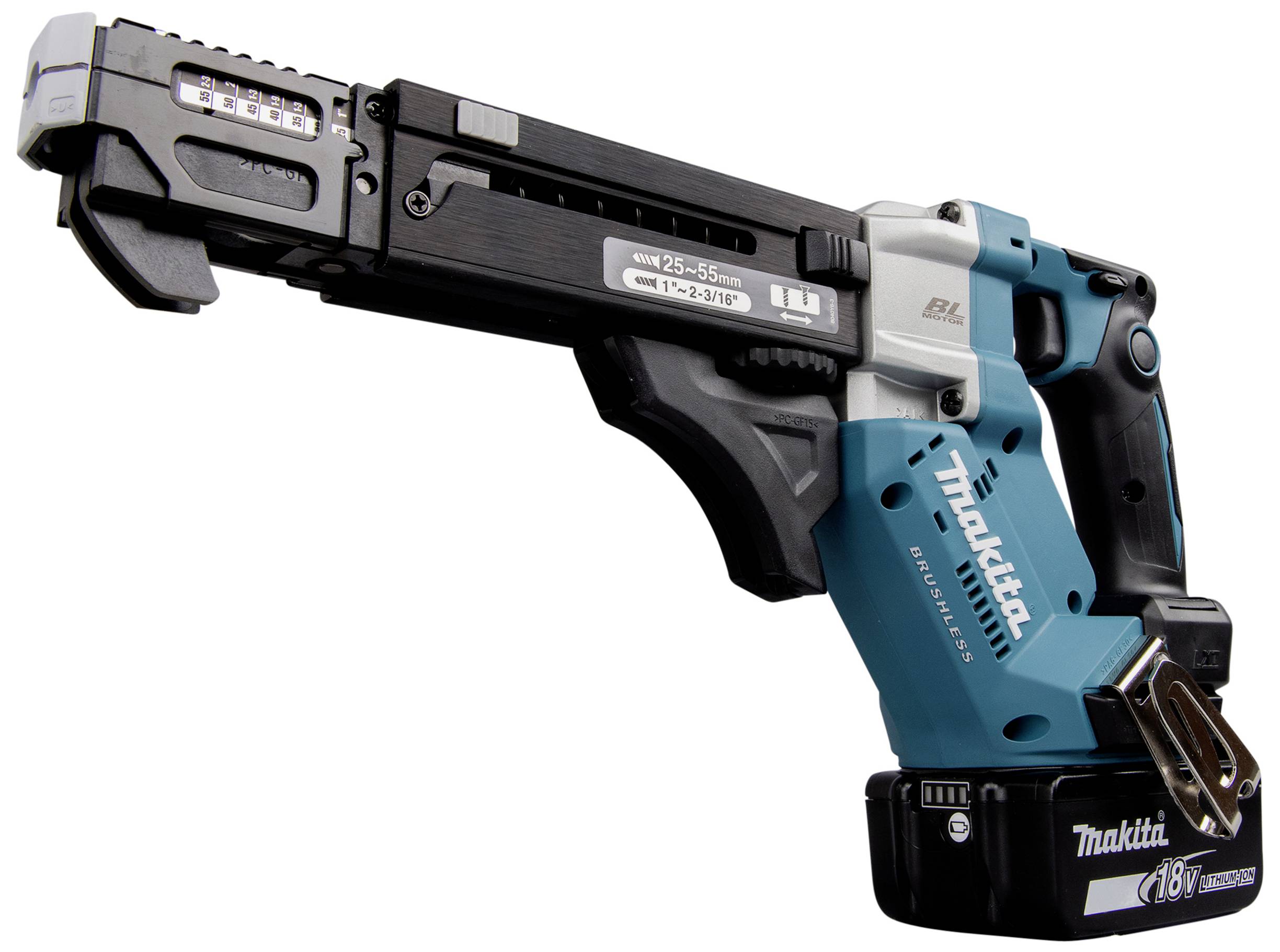 Makita DFR551RTJ Akku-Magazinschrauber 18 V 5.0 Ah Li-Ion inkl. Akku, inkl. 2. Akku, inkl. Ladegerät