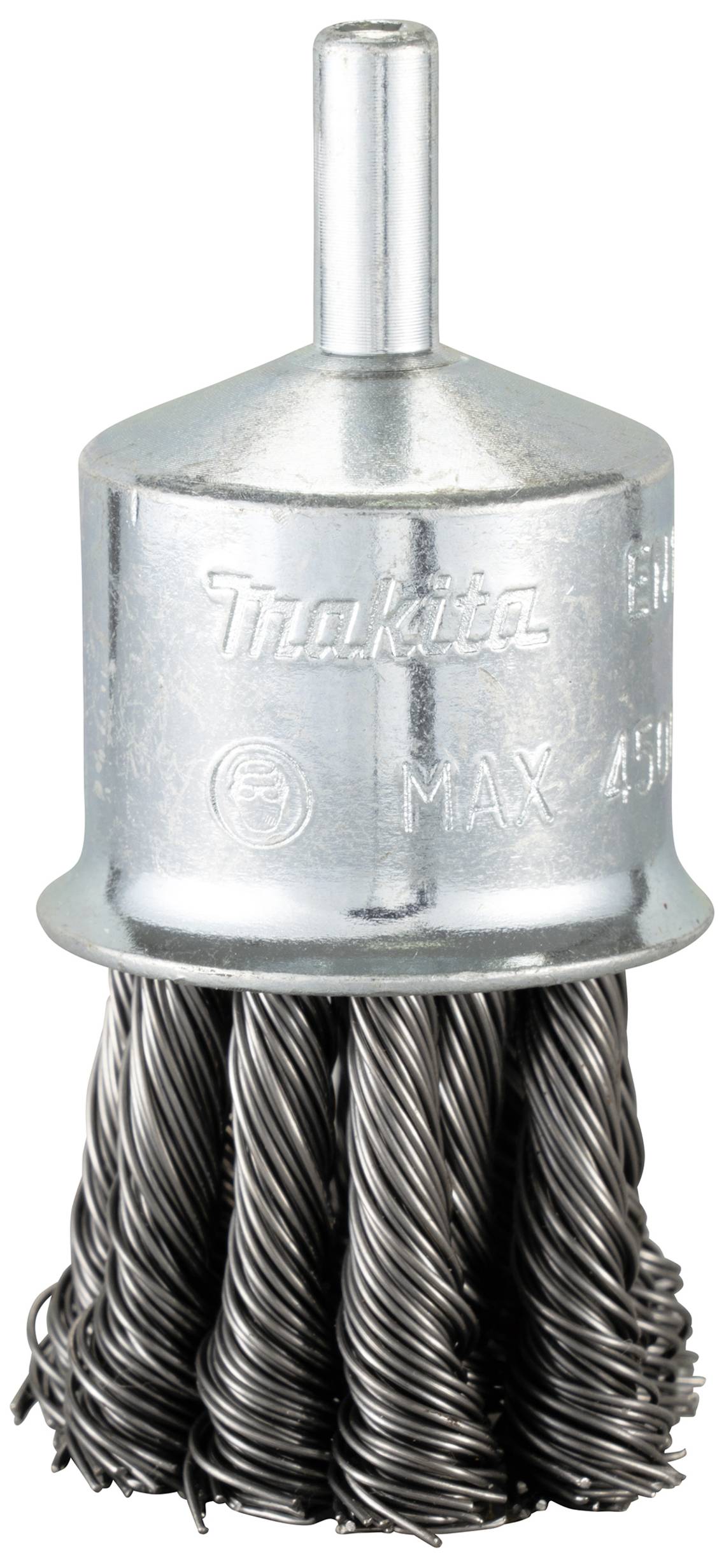 Metallbürste mit Drehbohrkopf, geeignet zum Entfernen von Rost und Farbe auf Metalloberflächen.
