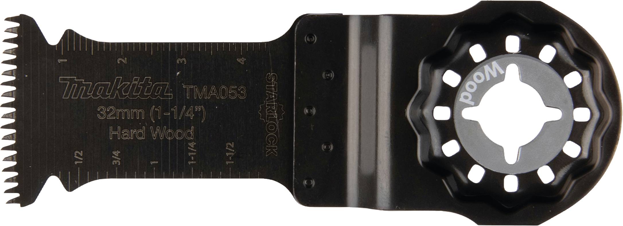 Sägeblatt für oszillierende Werkzeuge, 32mm, geeignet für Hartholz, von der Marke Makita.