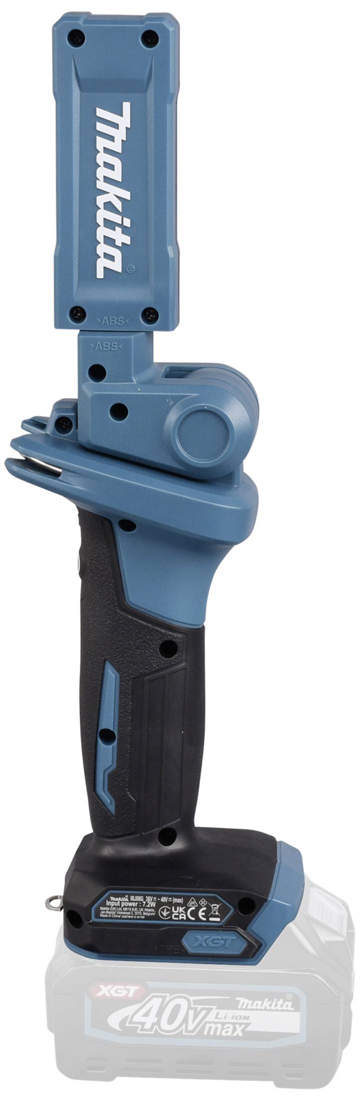 Akkuschrauber von Makita mit blau-schwarzem Design, ausgeklappter Bit-Halterung, geeignet für vielseitige Schraubarbeiten.