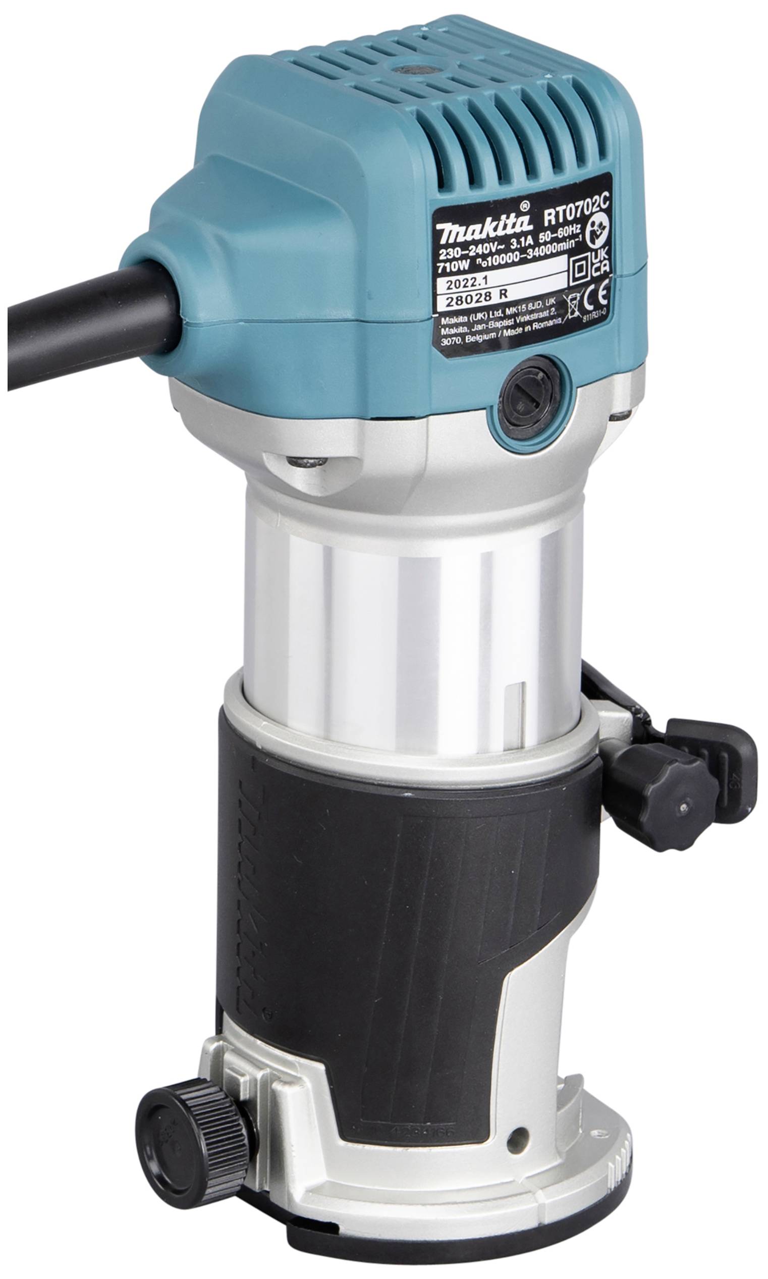 Makita Multifunktionsfräse RT0702CX2J mit Zubehör 710W