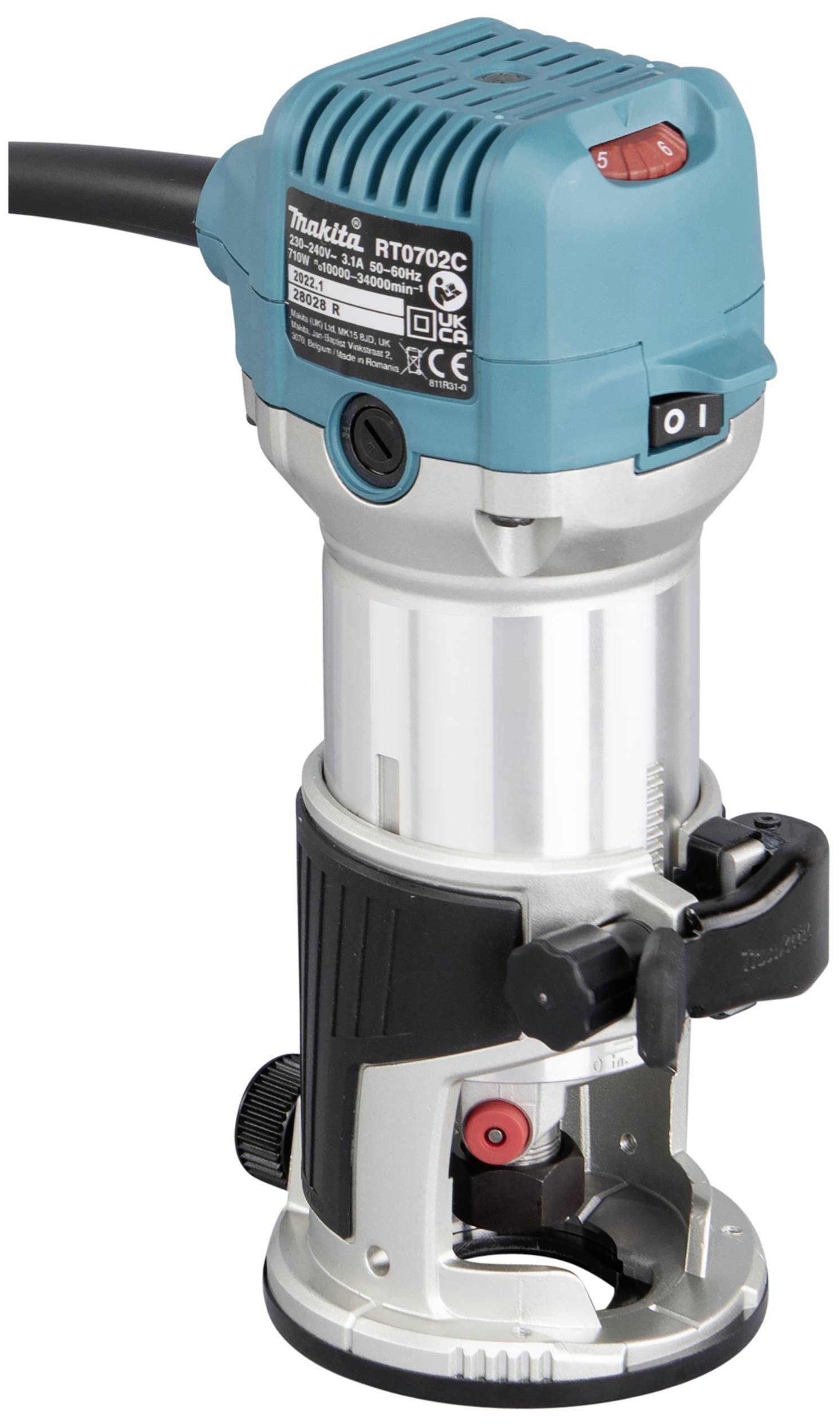 Makita Multifunktionsfräse RT0702CX2J mit Zubehör 710W