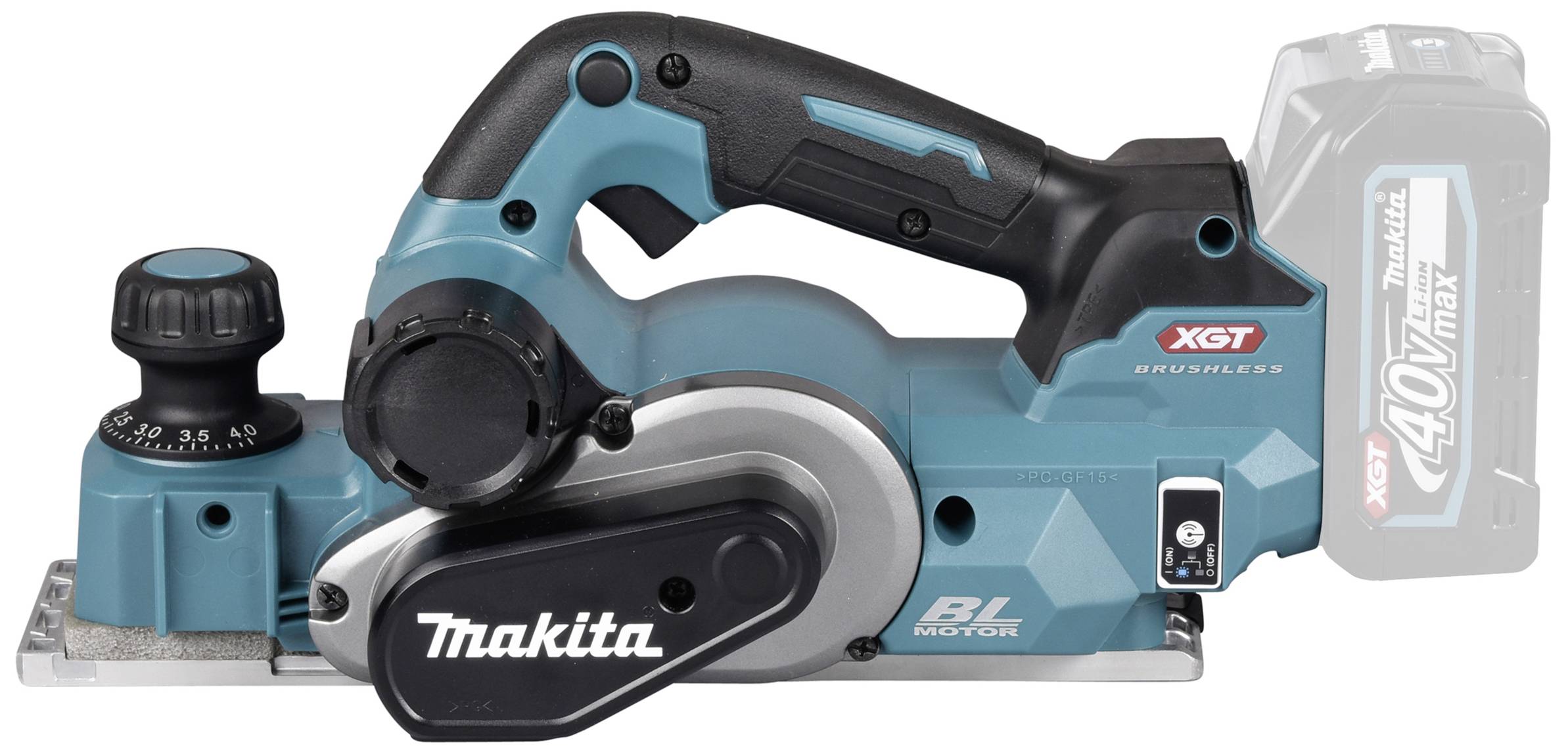 Makita KP001GZ Akku-Hobel ohne Akku, ohne Ladegerät Hobel-Breite: 82 mm Falztiefe (max.): 50 mm