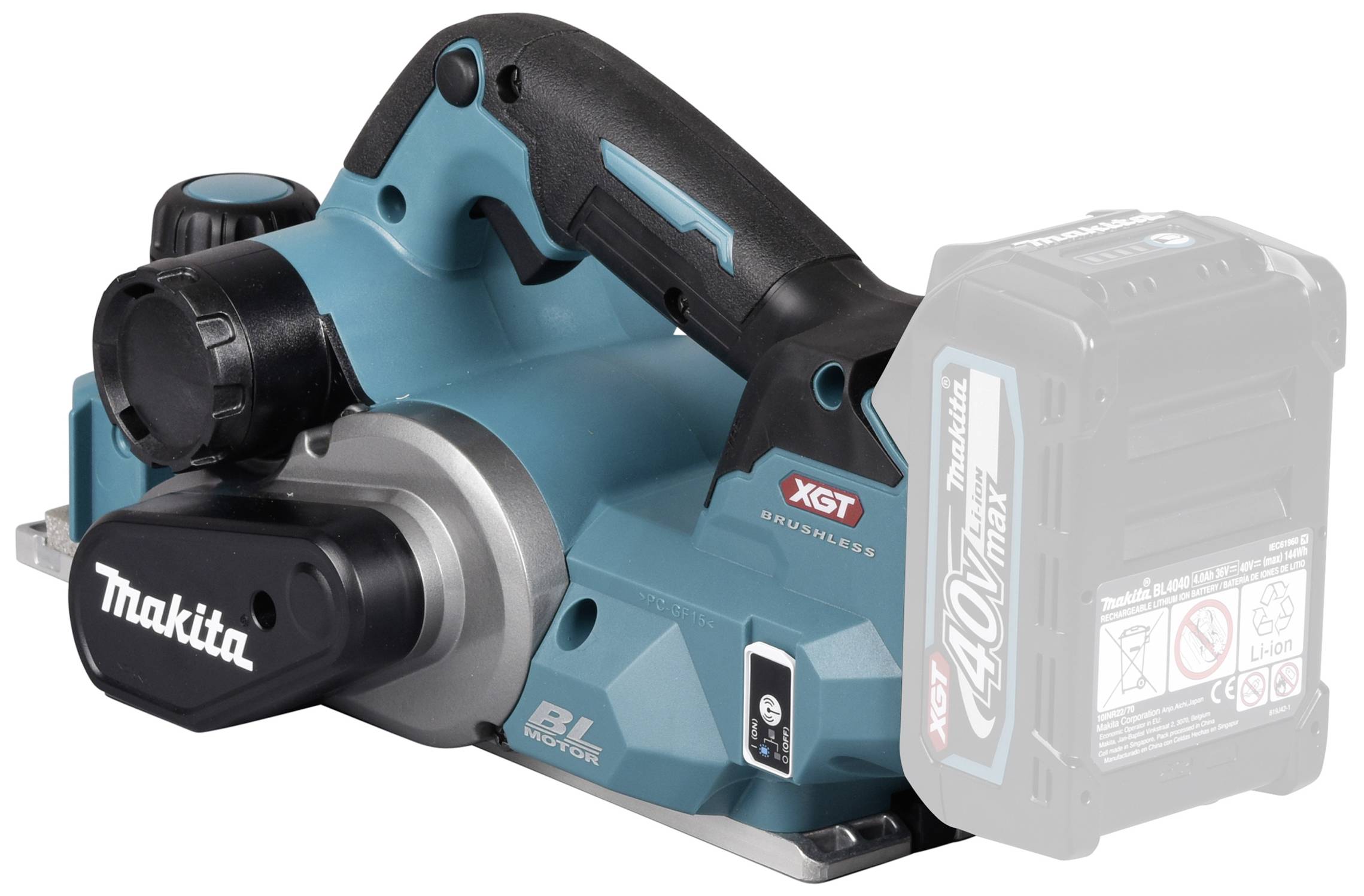Makita KP001GZ Akku-Hobel ohne Akku, ohne Ladegerät Hobel-Breite: 82 mm Falztiefe (max.): 50 mm