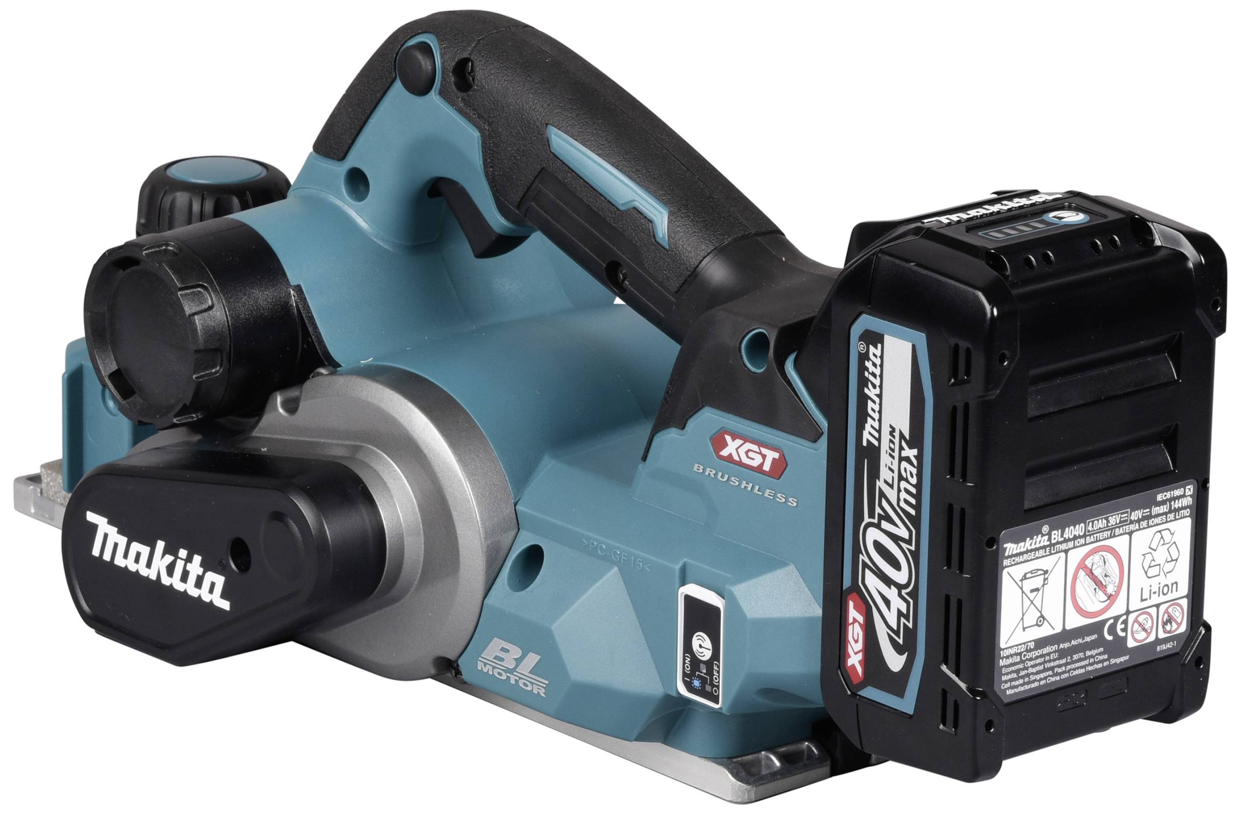 Makita KP001GZ Akku-Hobel ohne Akku, ohne Ladegerät Hobel-Breite: 82 mm Falztiefe (max.): 50 mm
